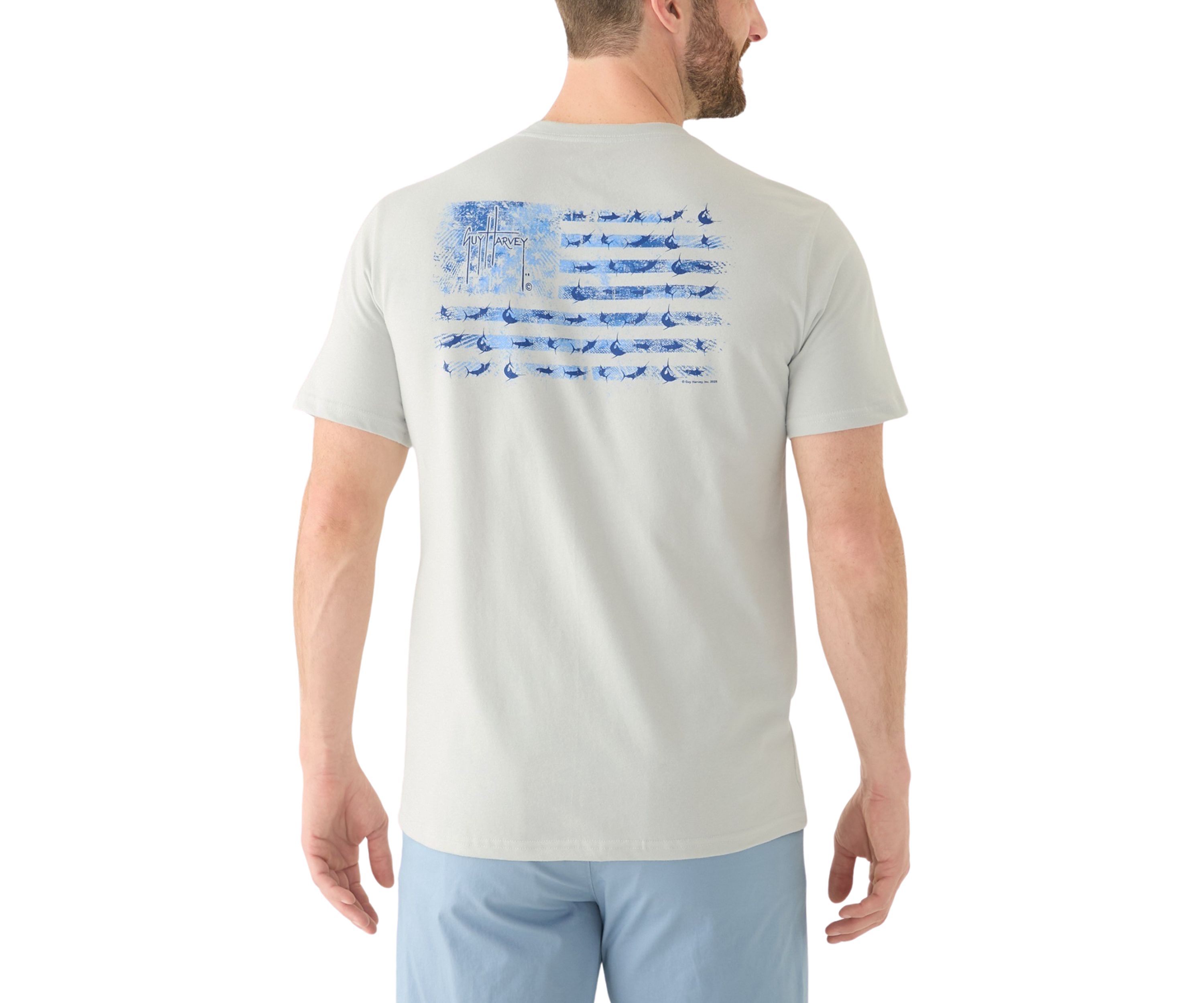 Mens Tonal USA Flag Short Sleeve Graphic T-Shirt
