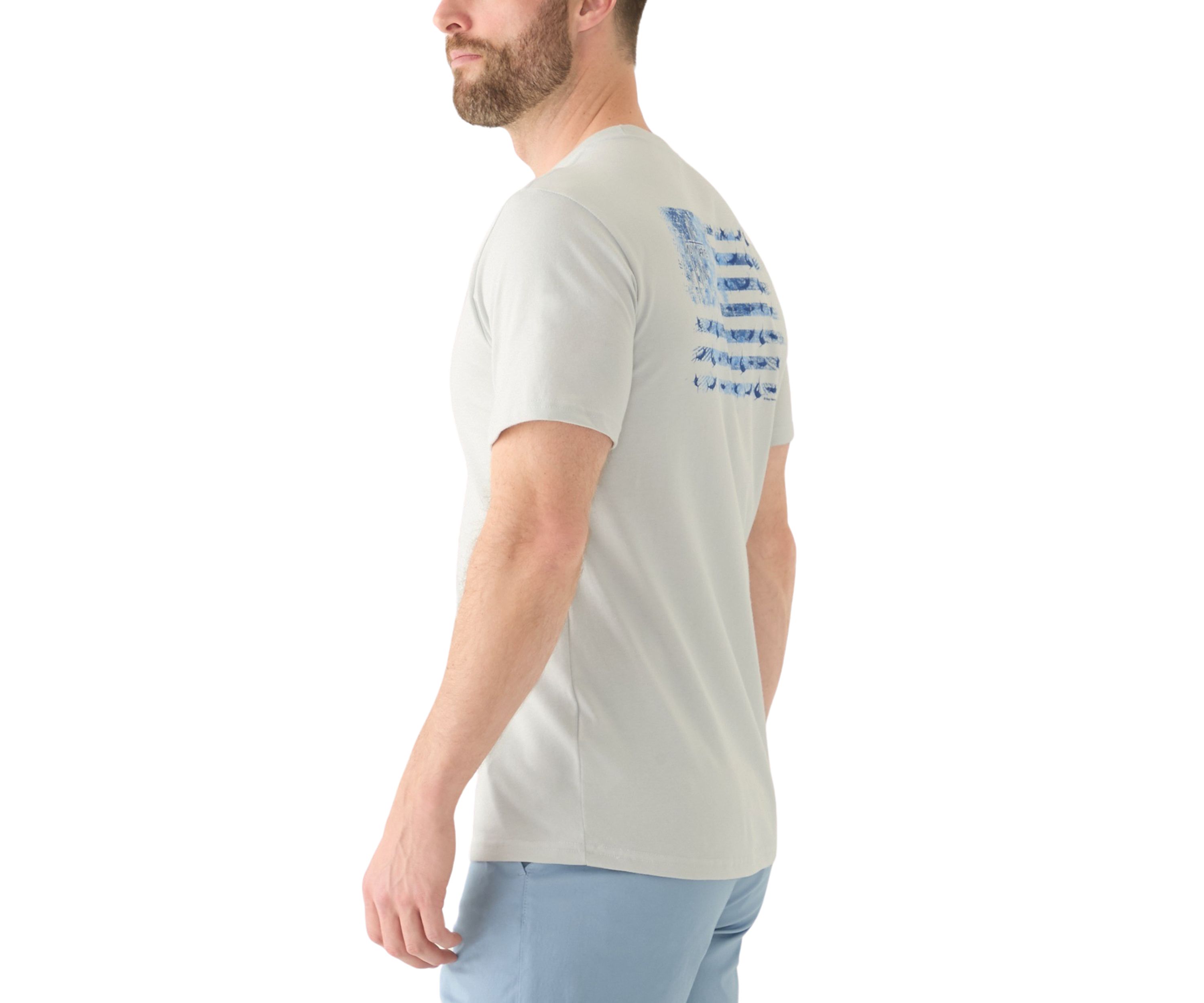 Mens Tonal USA Flag Short Sleeve Graphic T-Shirt
