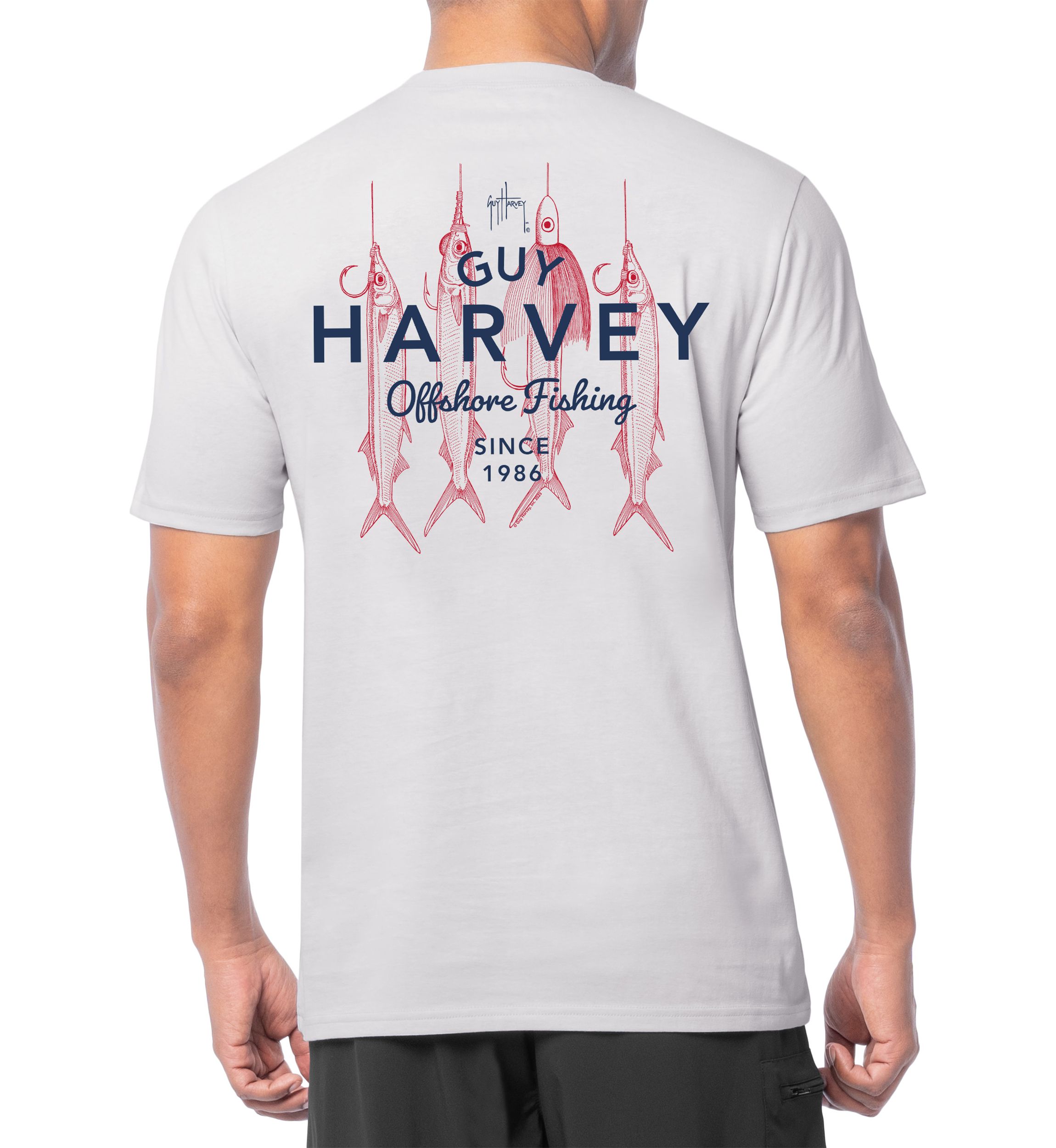 Mens Short Sleeve Offshore Fishing Graphic T-Shirt 