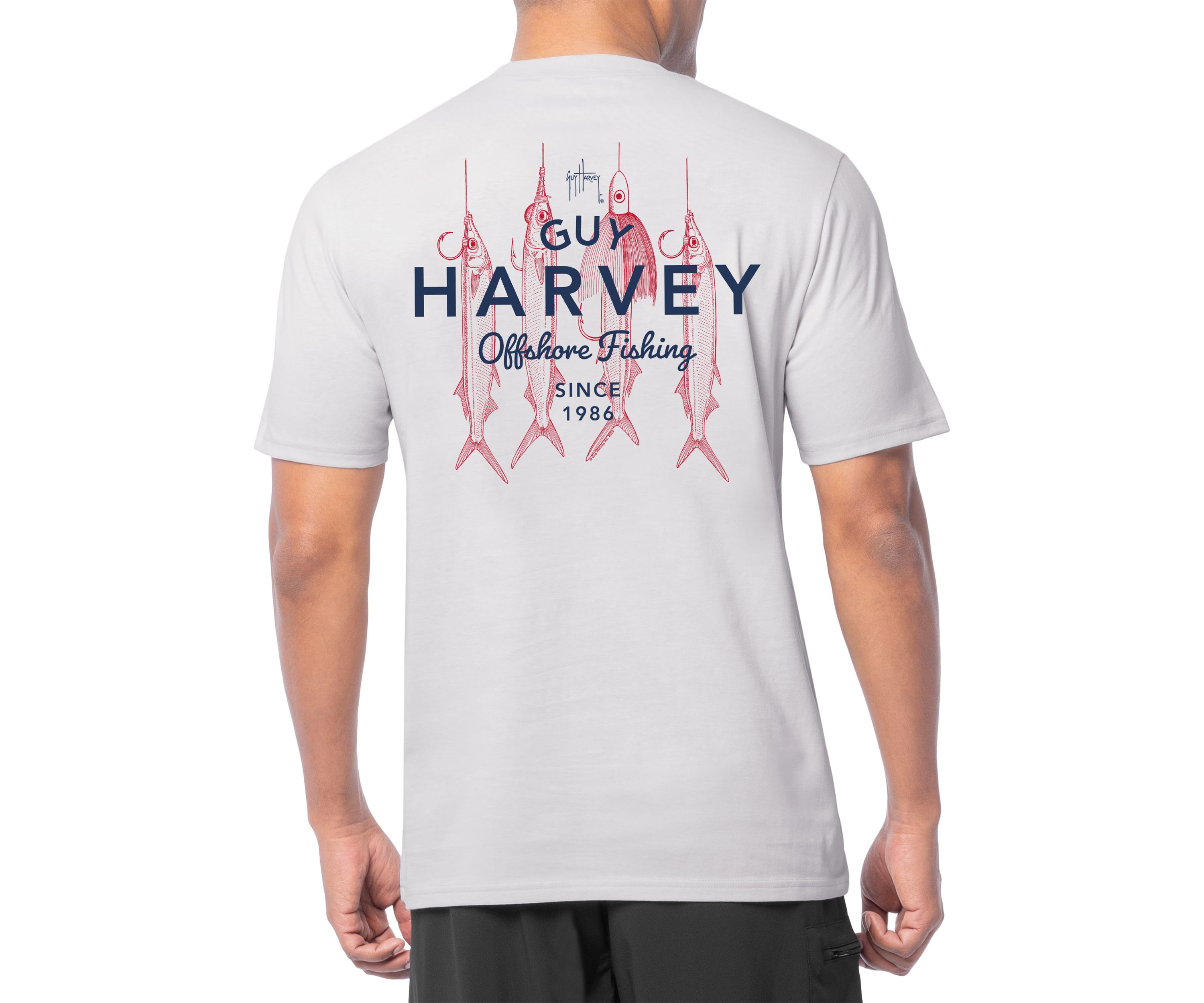 Mens Short Sleeve Offshore Fishing Graphic T-Shirt 