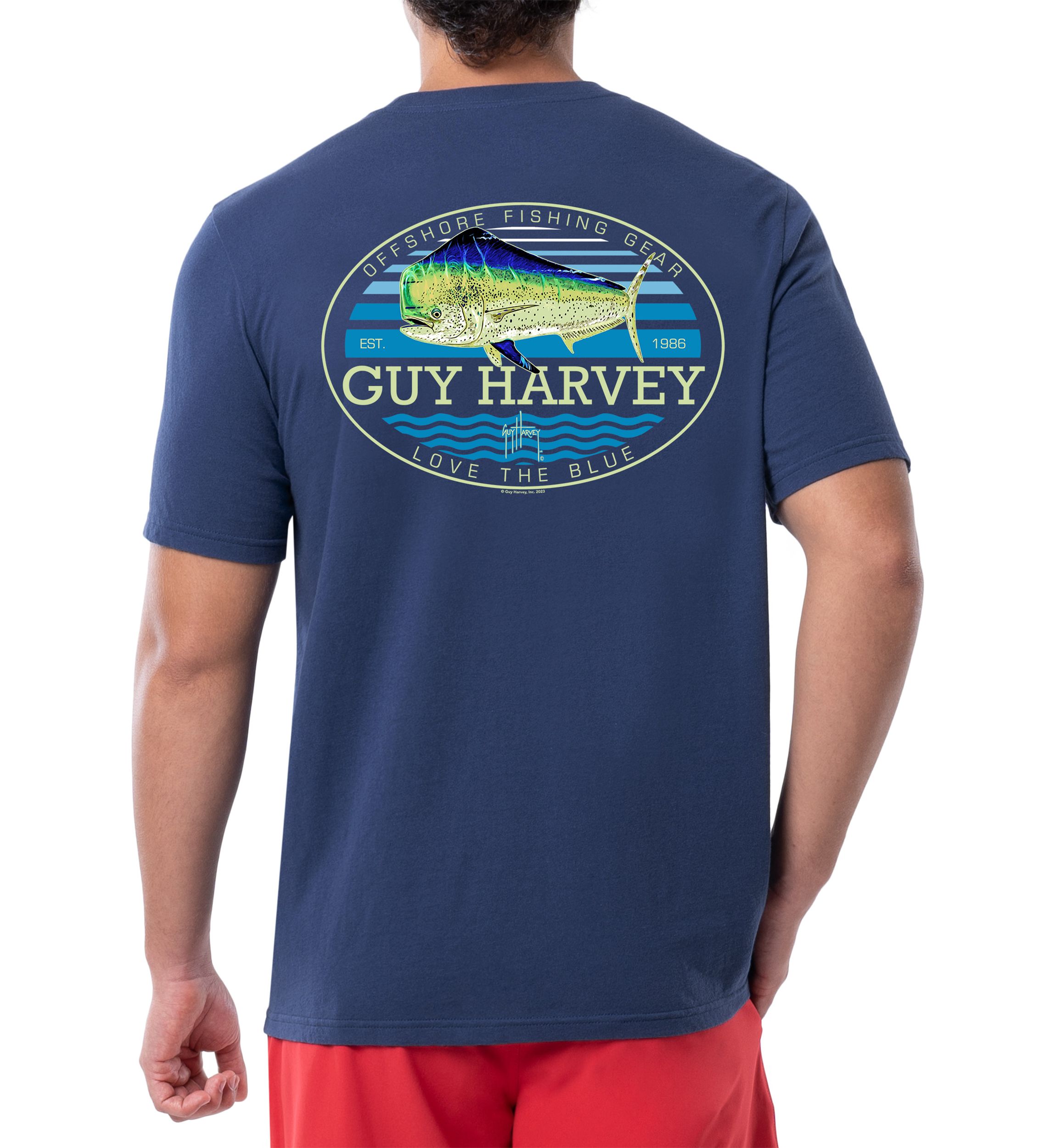 Mens Retro Style Mahi Graphic Short Sleeve Pocket T-Shirt