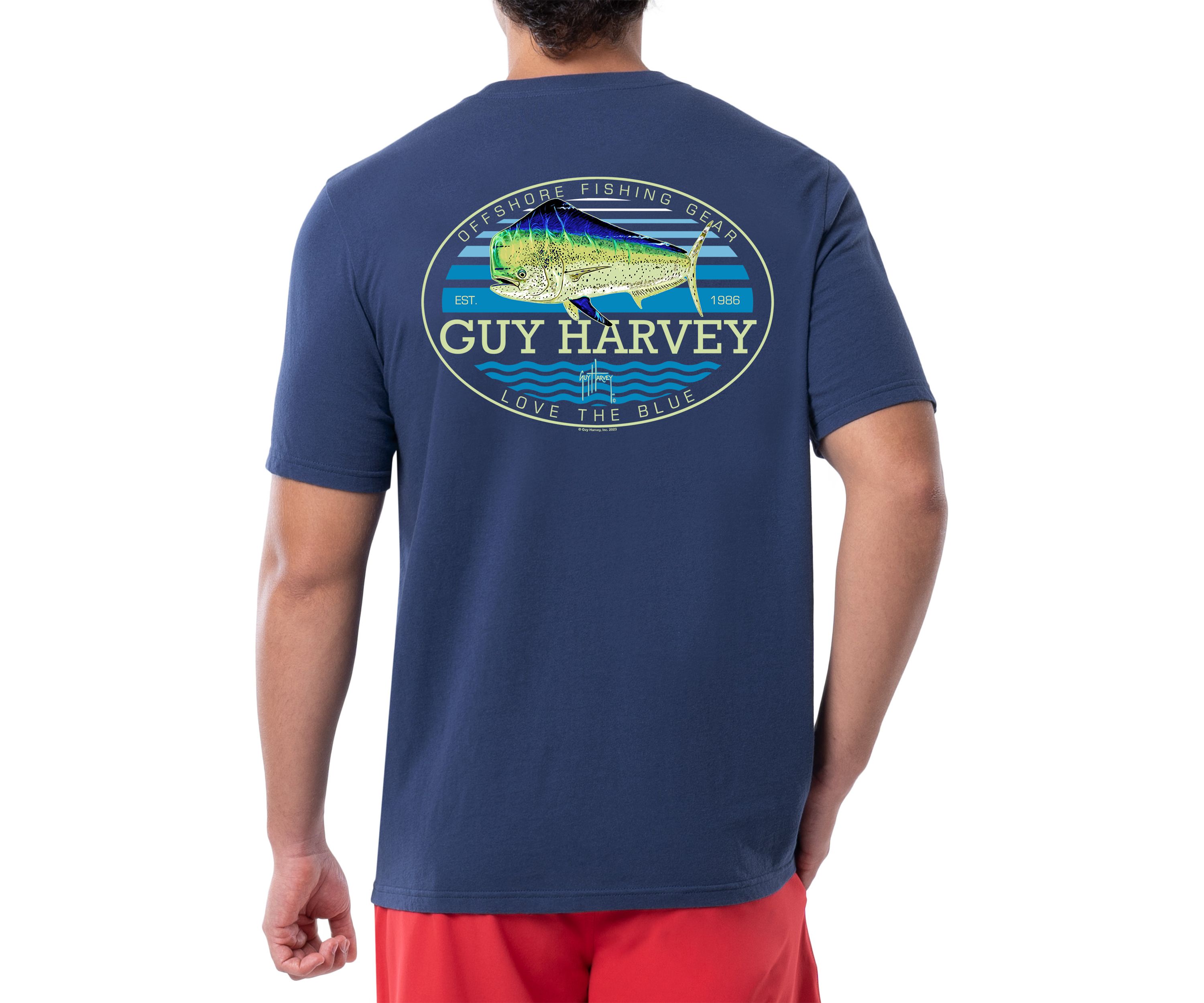 Mens Retro Style Mahi Graphic Short Sleeve Pocket T-Shirt