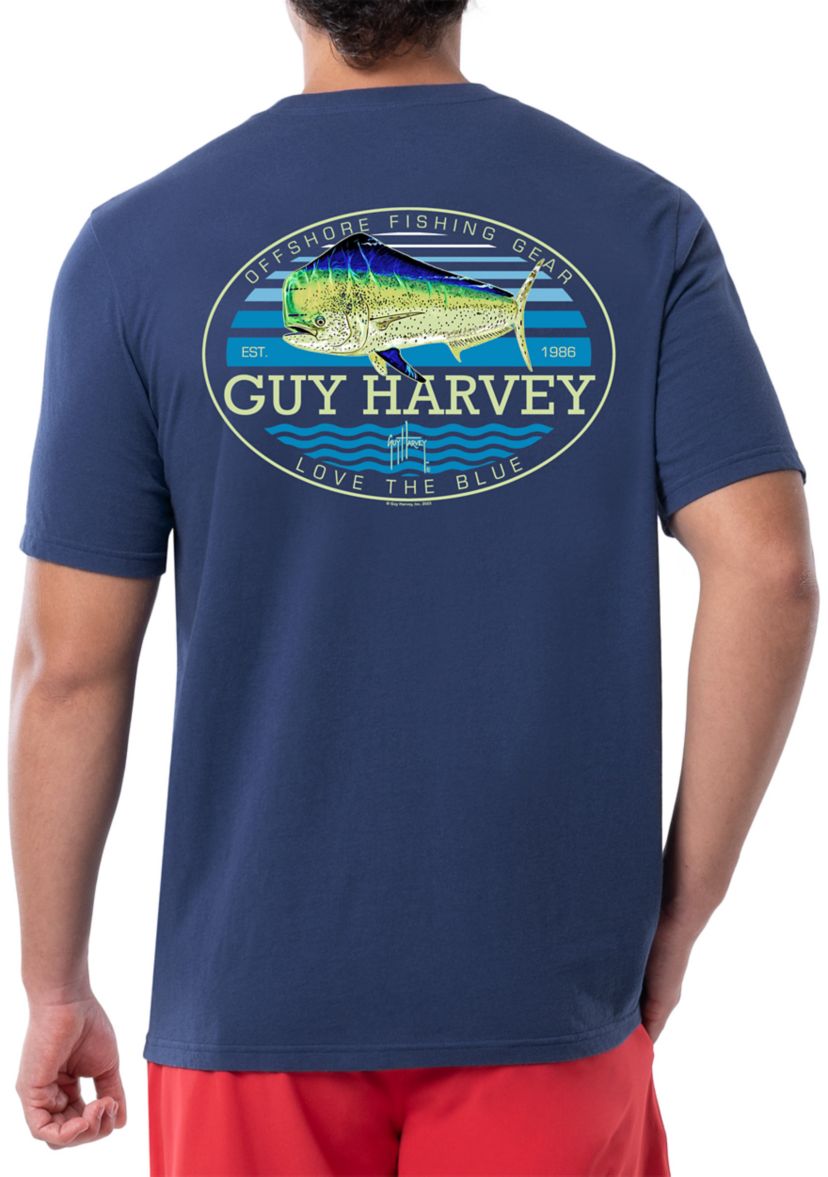 Mens Retro Style Mahi Graphic Short Sleeve Pocket T-Shirt
