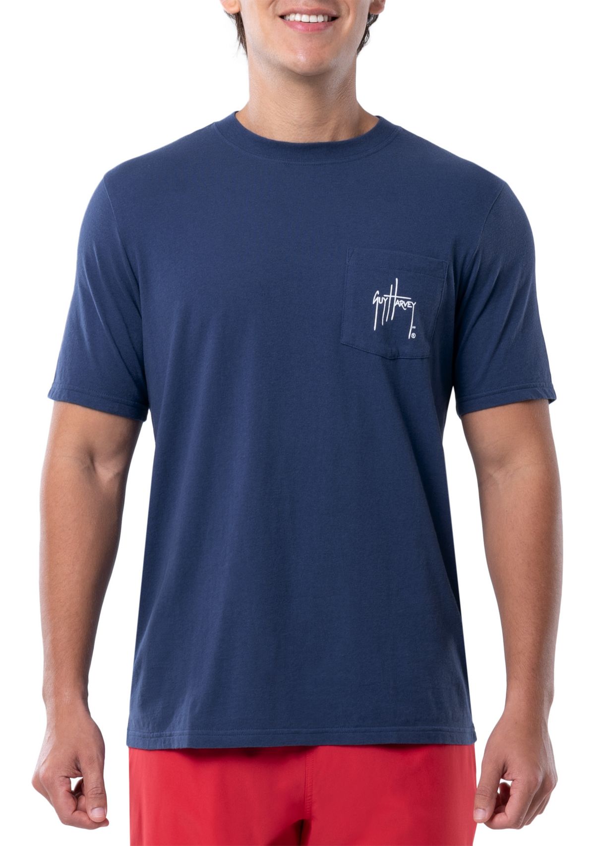 Mens Retro Style Mahi Graphic Short Sleeve Pocket T-Shirt