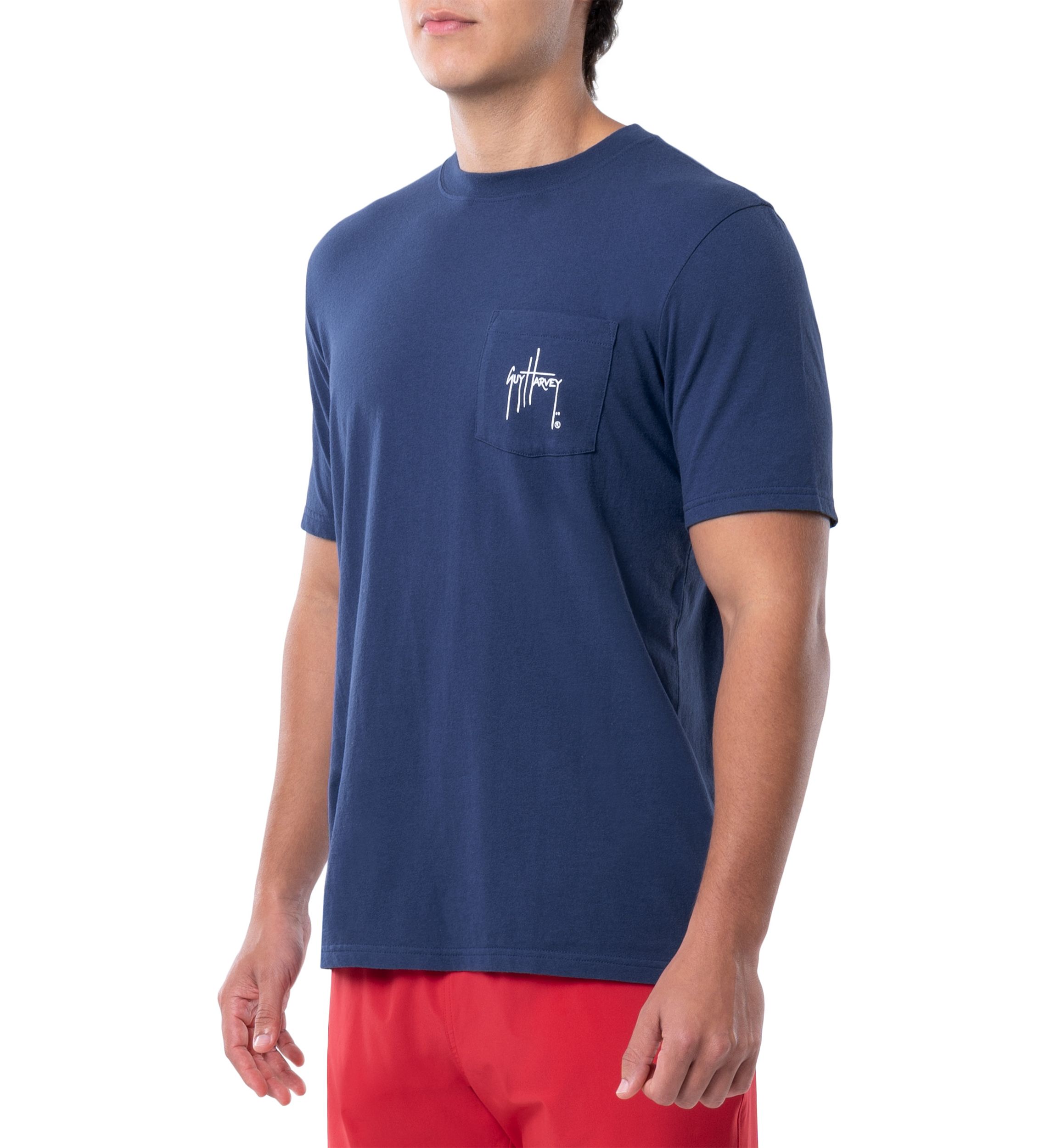 Mens Retro Style Mahi Graphic Short Sleeve Pocket T-Shirt