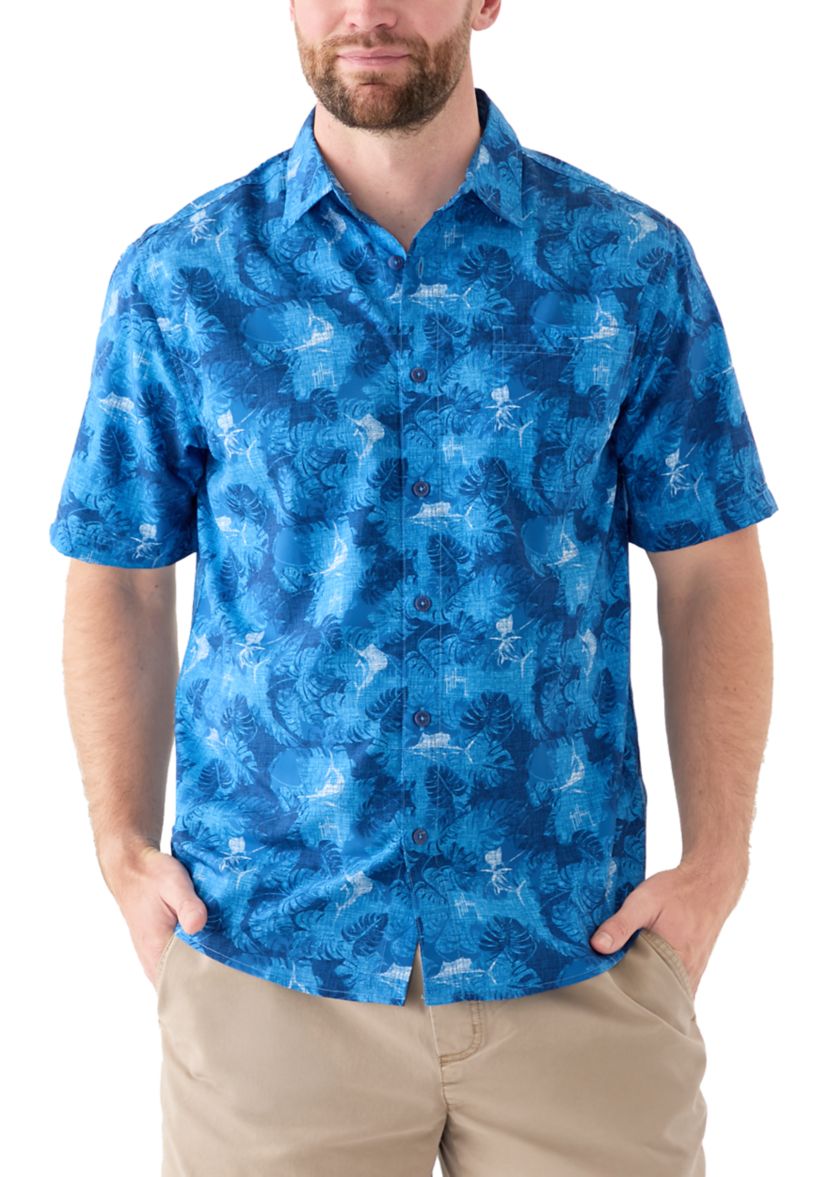 Mens Abstract Shade Printed Fishing Shirt