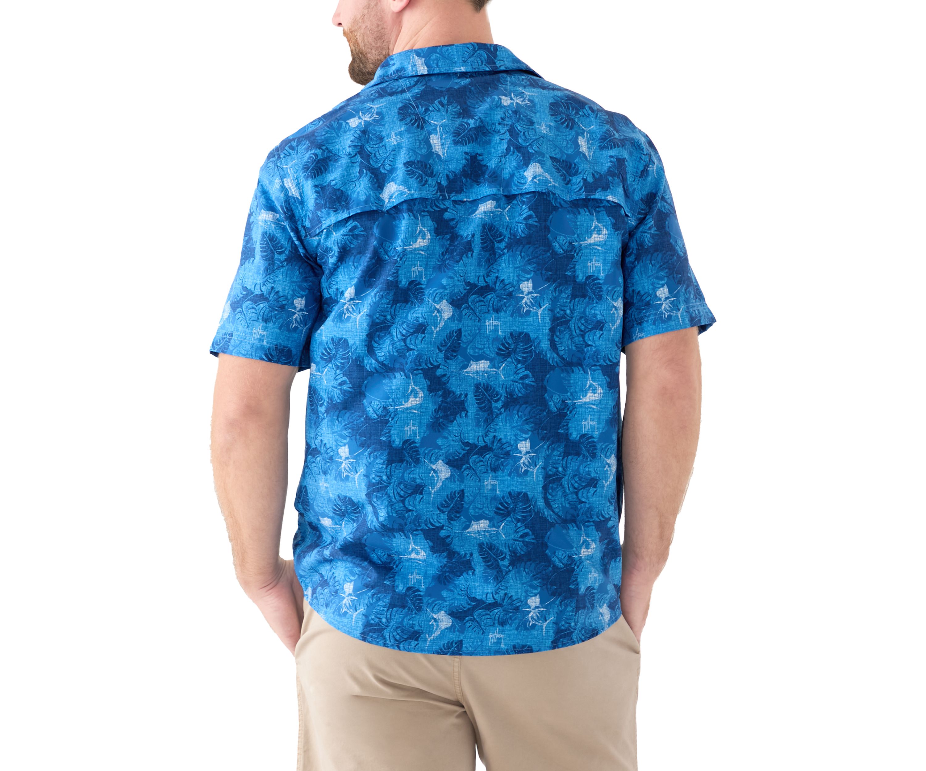 Mens Abstract Shade Printed Fishing Shirt