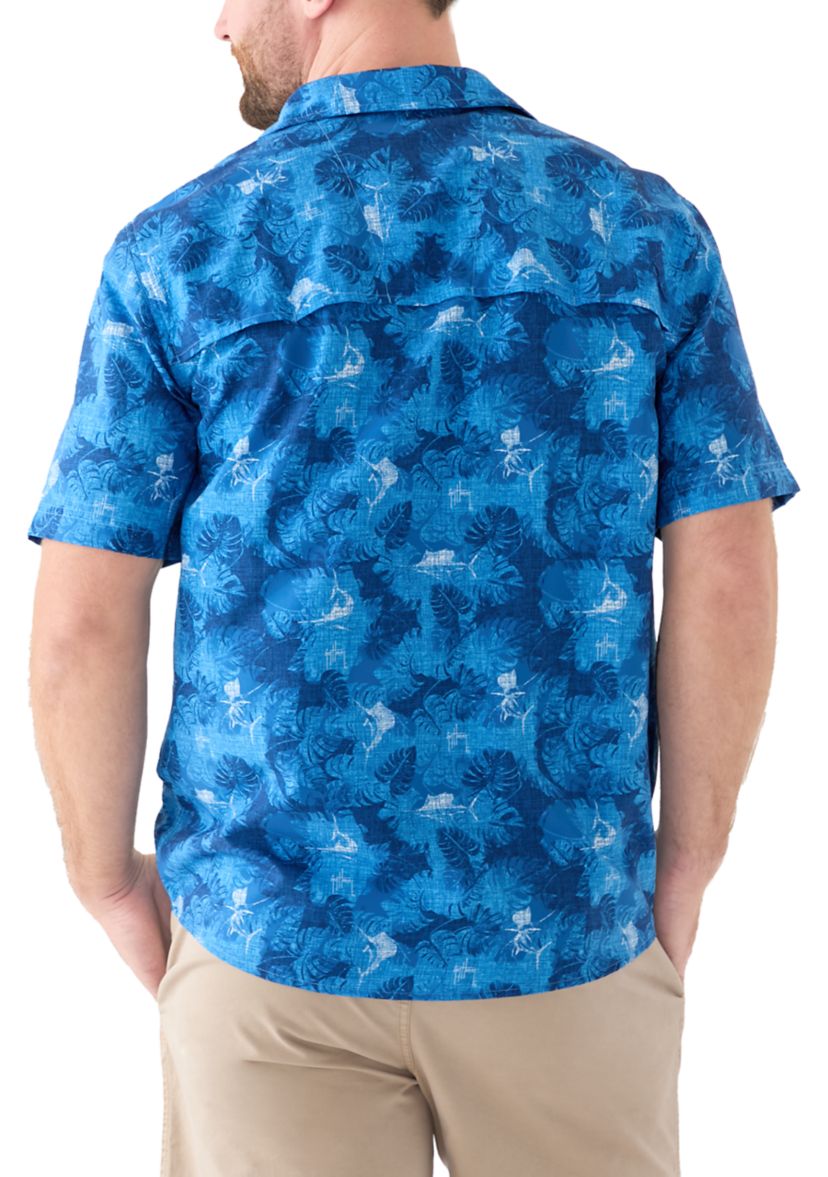 Mens Abstract Shade Printed Fishing Shirt