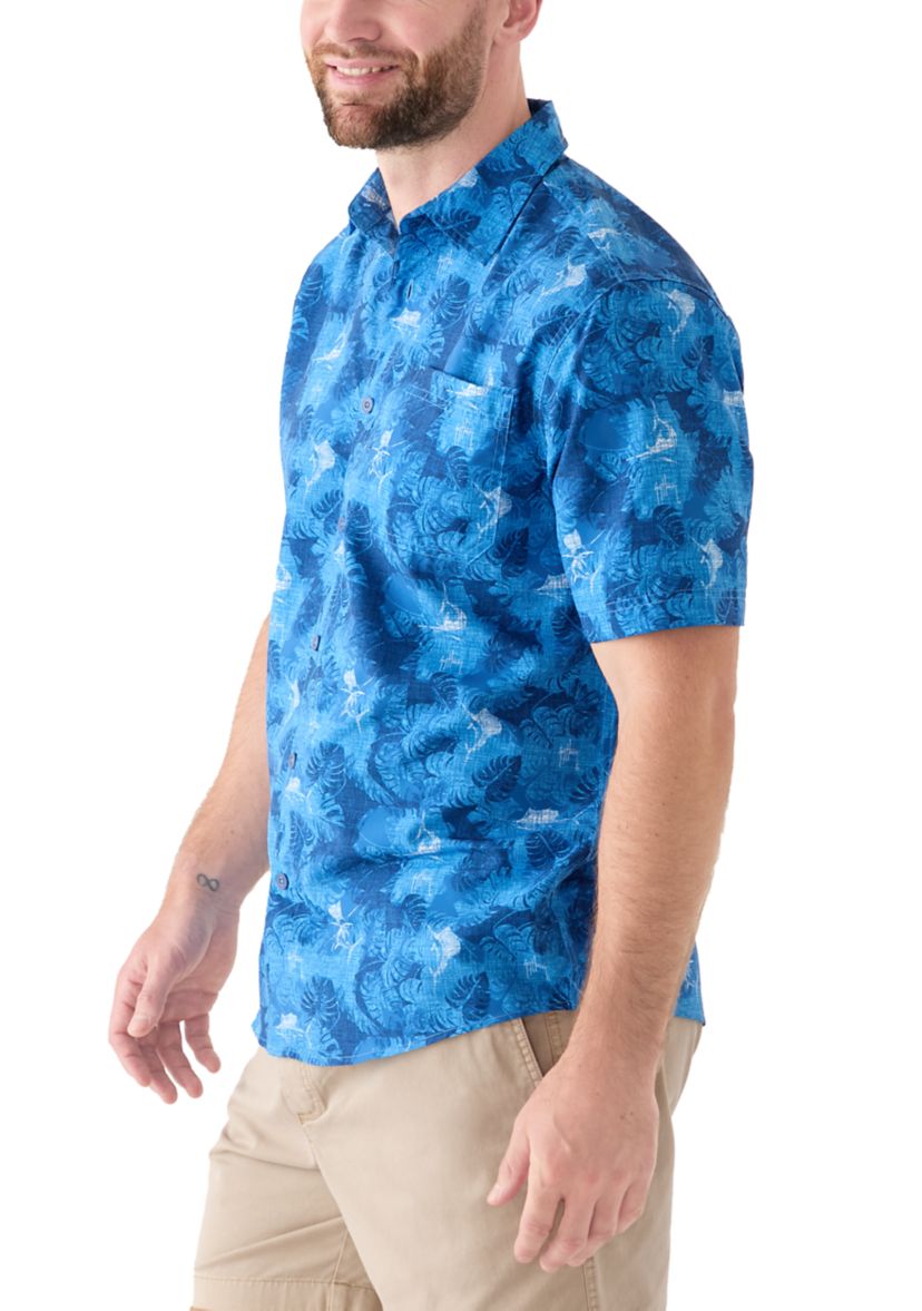 Mens Abstract Shade Printed Fishing Shirt