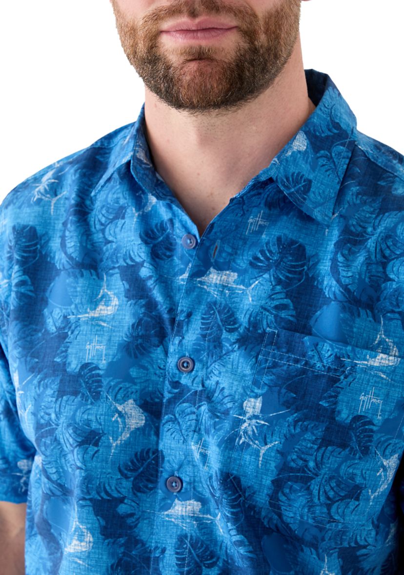 Mens Abstract Shade Printed Fishing Shirt