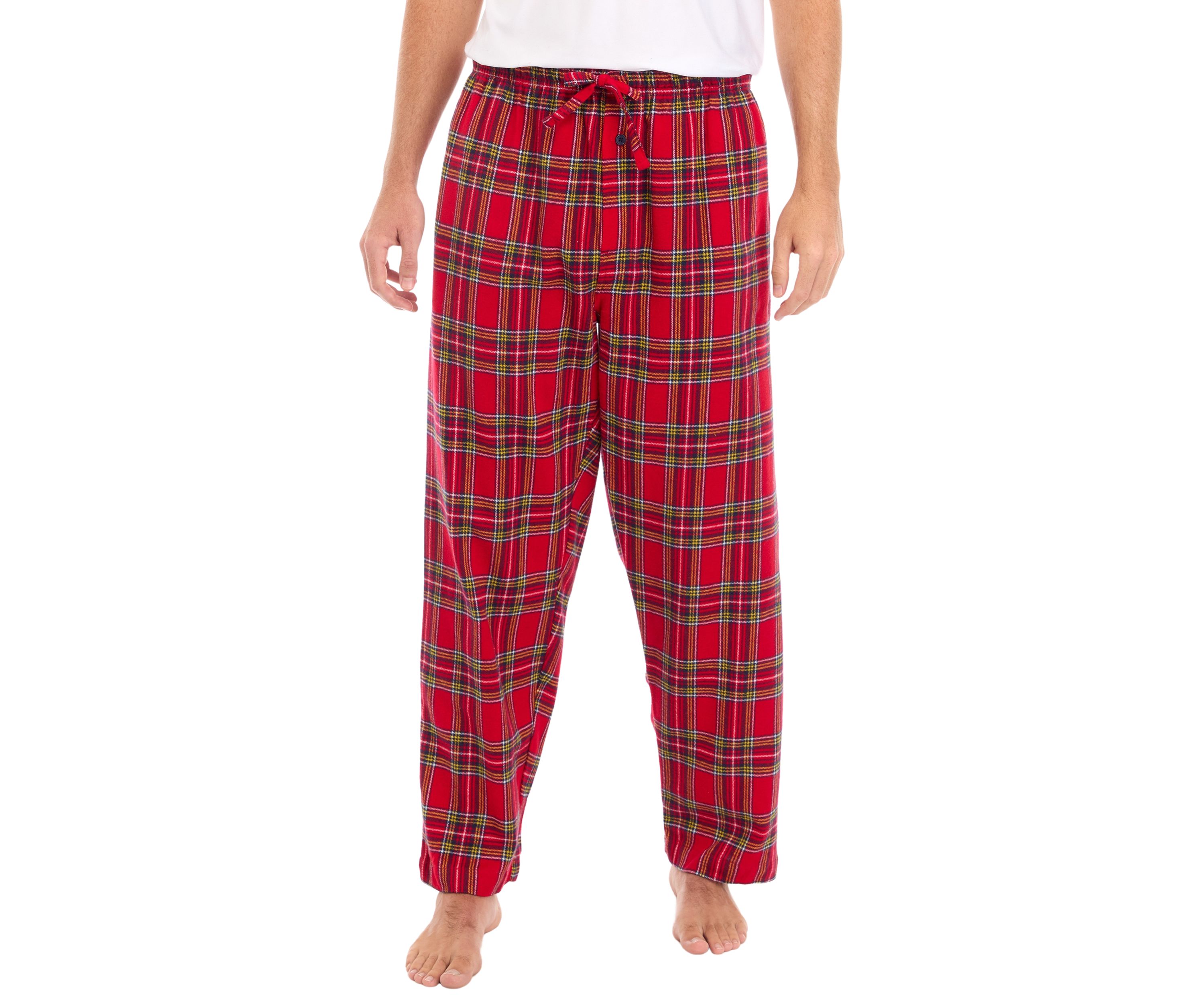 Plaid Printed Flannel Pants