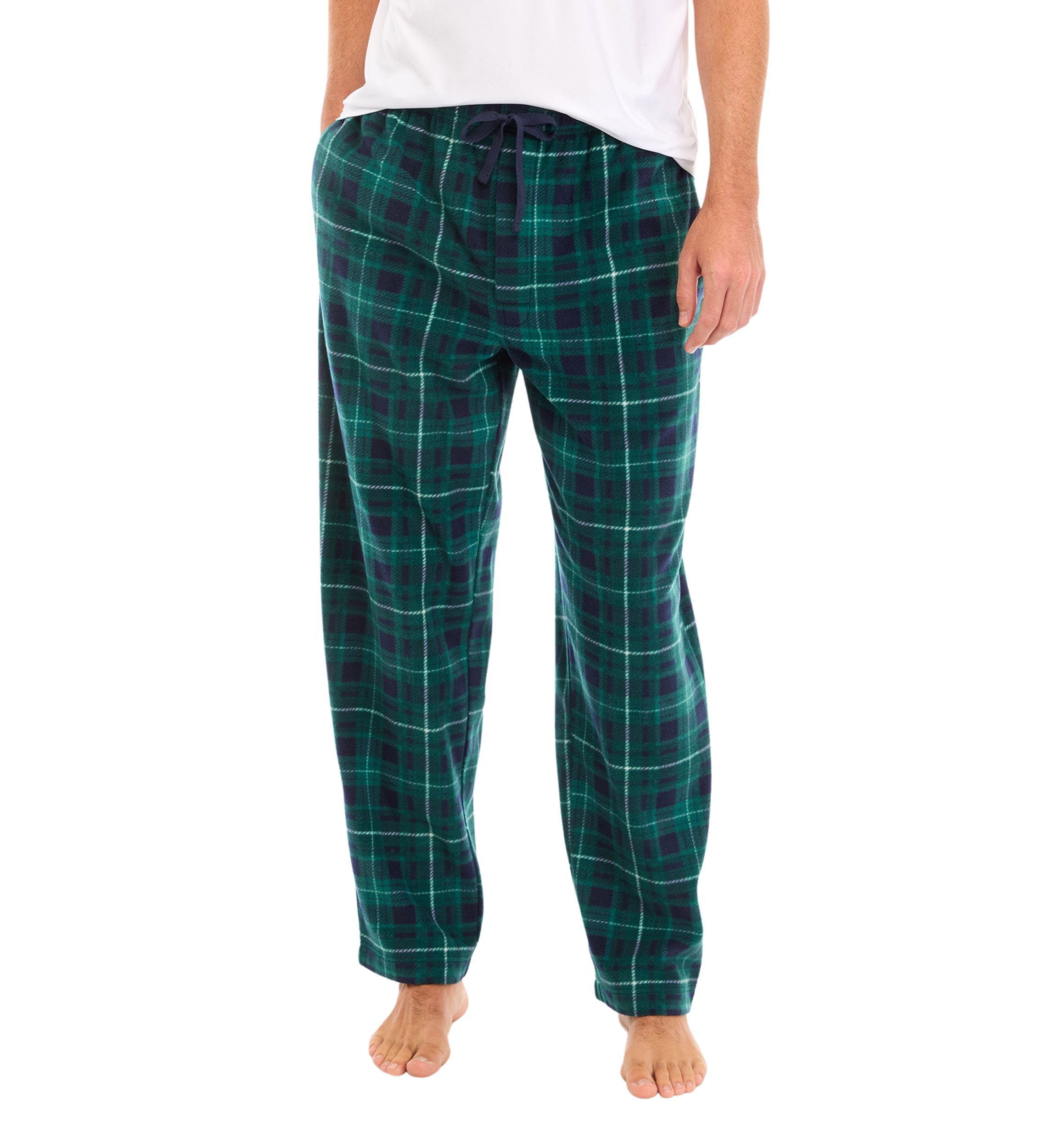 Plaid Printed Microfleece Pants