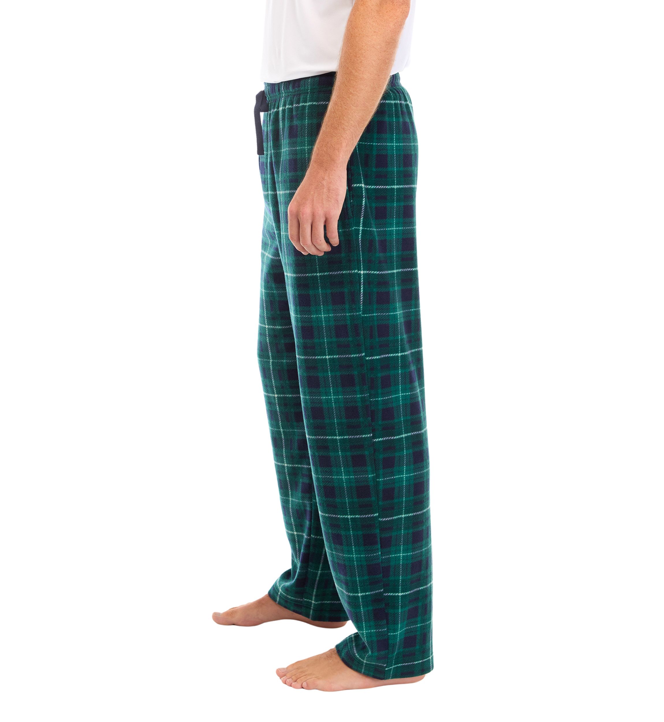 Plaid Printed Microfleece Pants