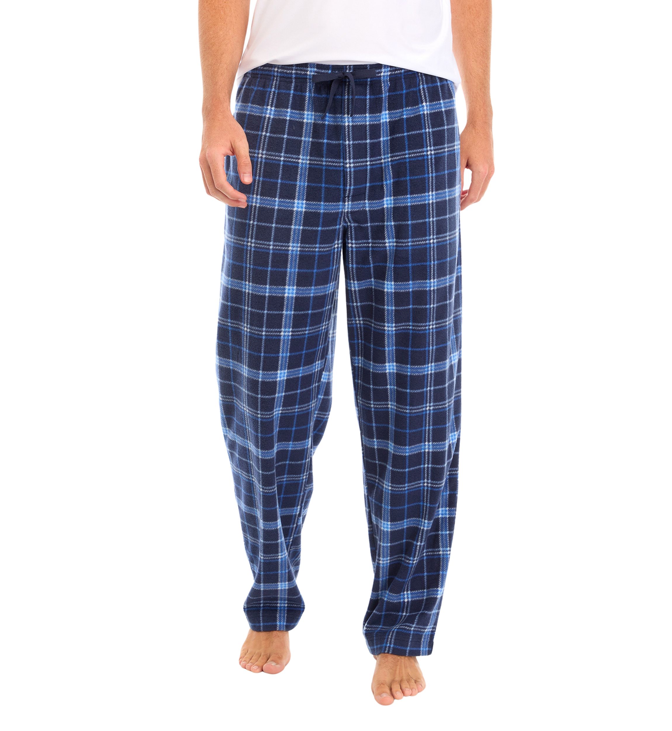 Plaid Printed Microfleece Pants