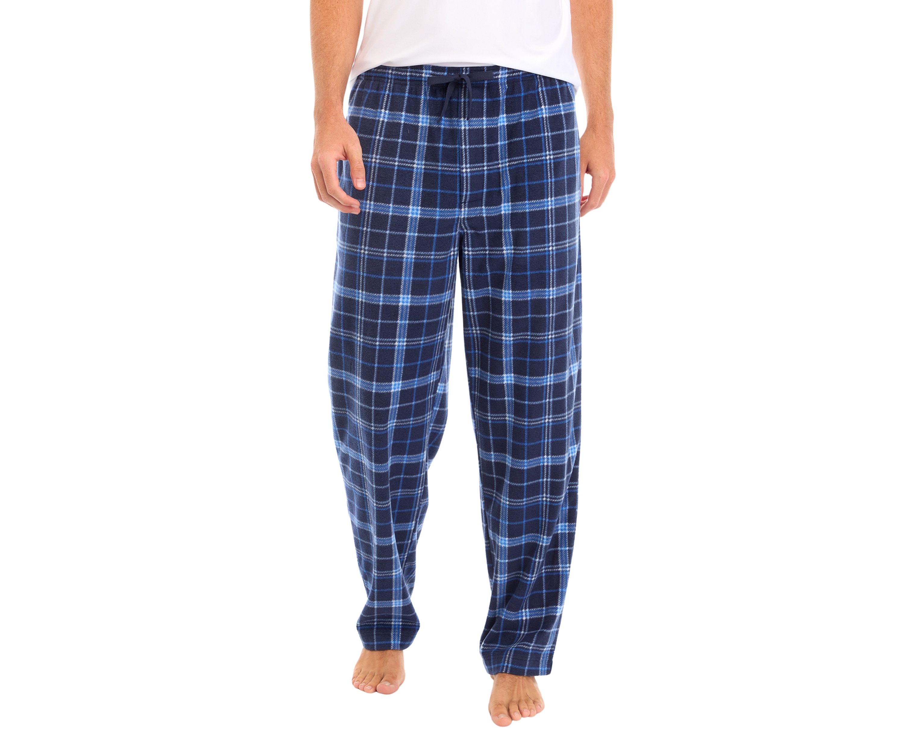 Plaid Printed Microfleece Pants