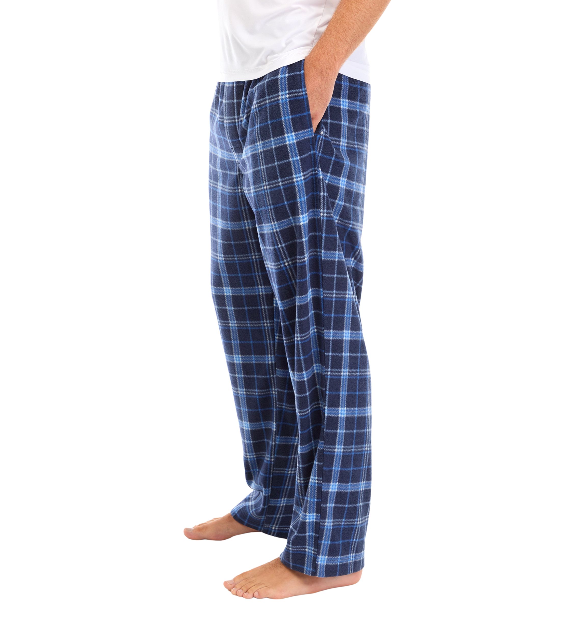 Plaid Printed Microfleece Pants