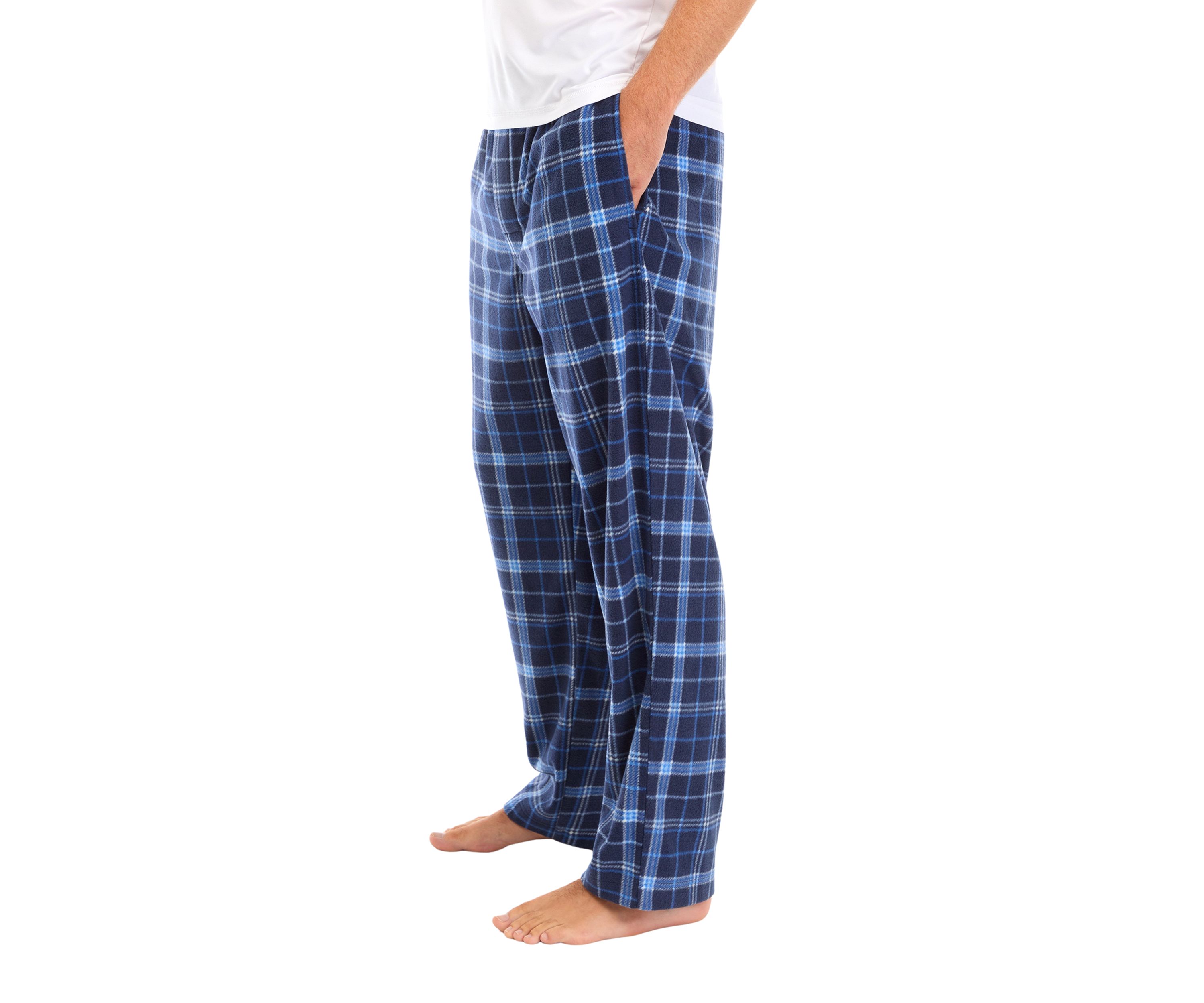 Plaid Printed Microfleece Pants