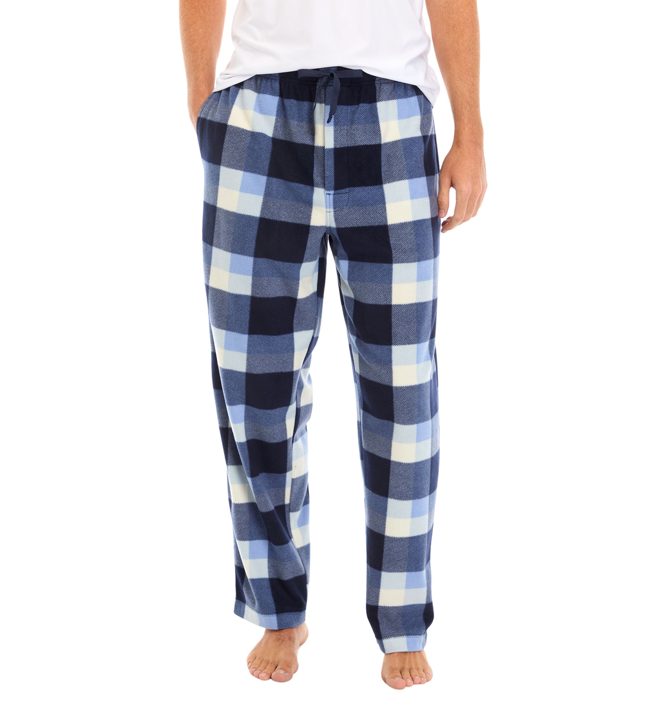 Check Printed Microfleece Pants