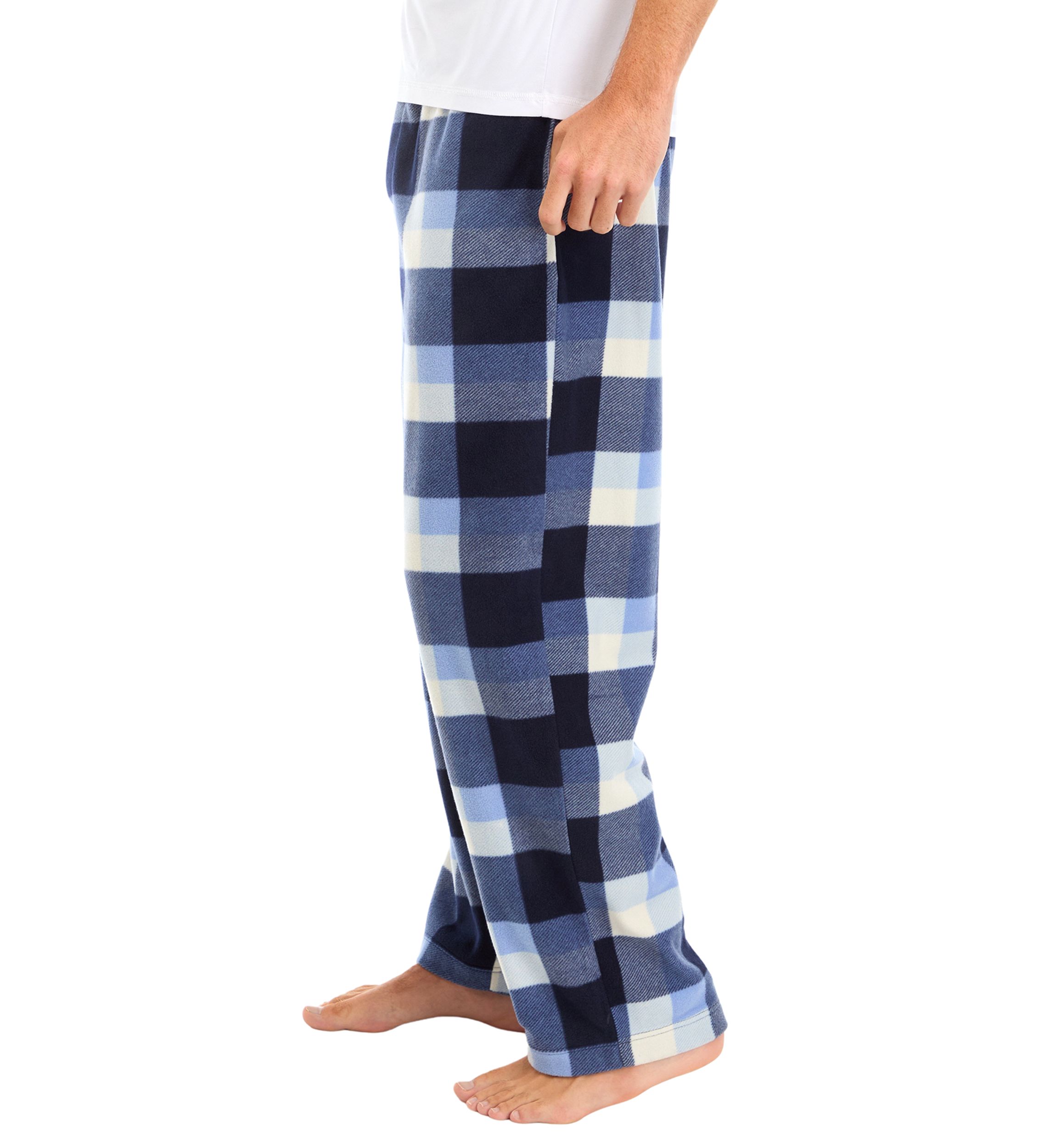 Check Printed Microfleece Pants