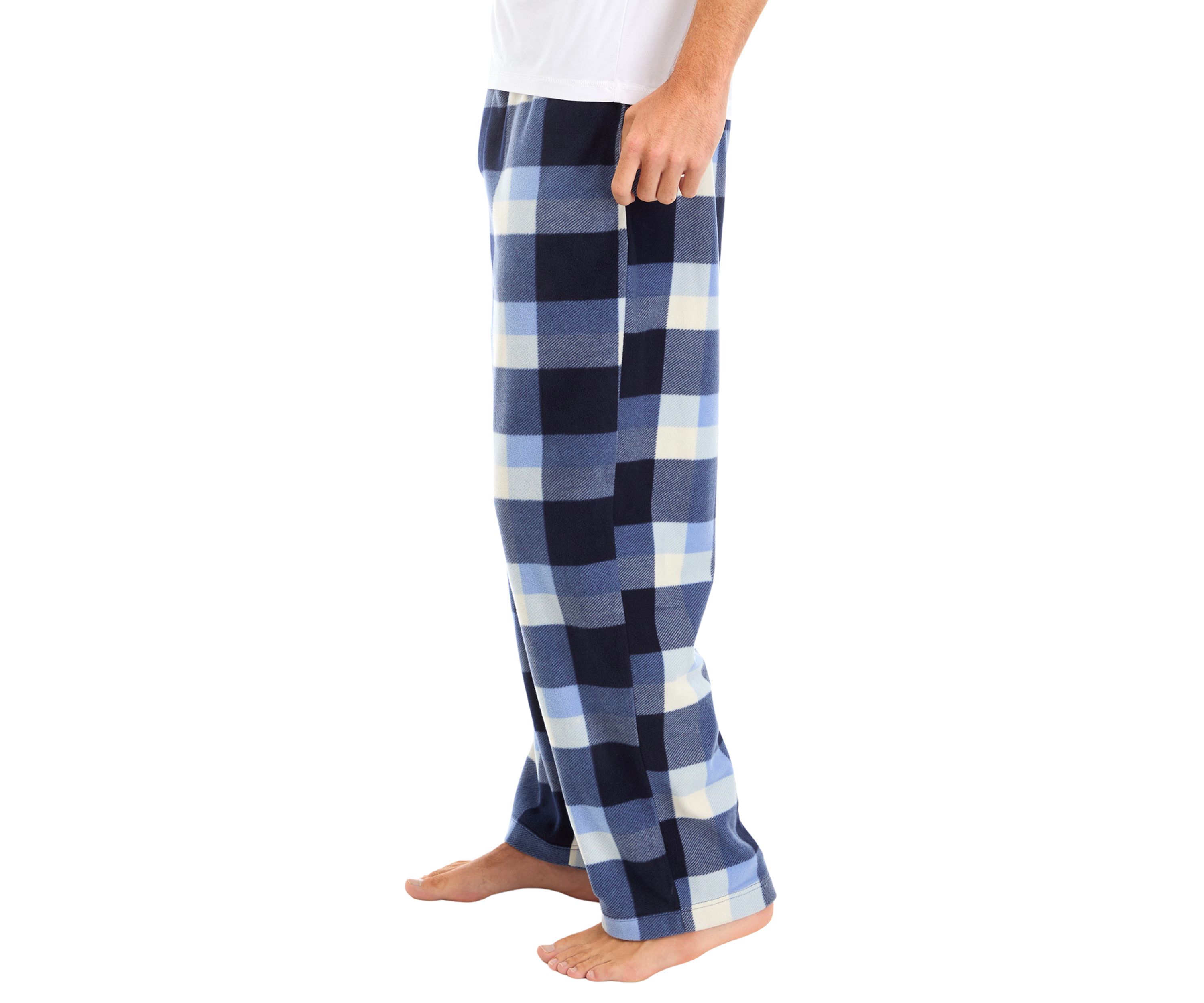 Check Printed Microfleece Pants