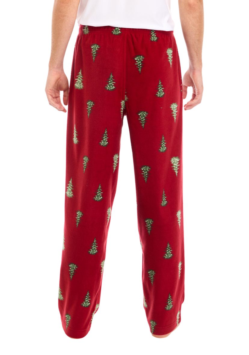 Tree Printed Microfleece Pants
