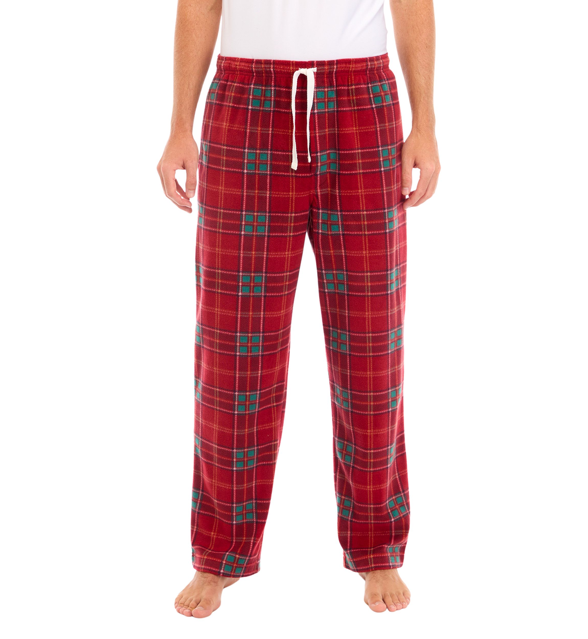 Plaid Printed Microfleece Pants