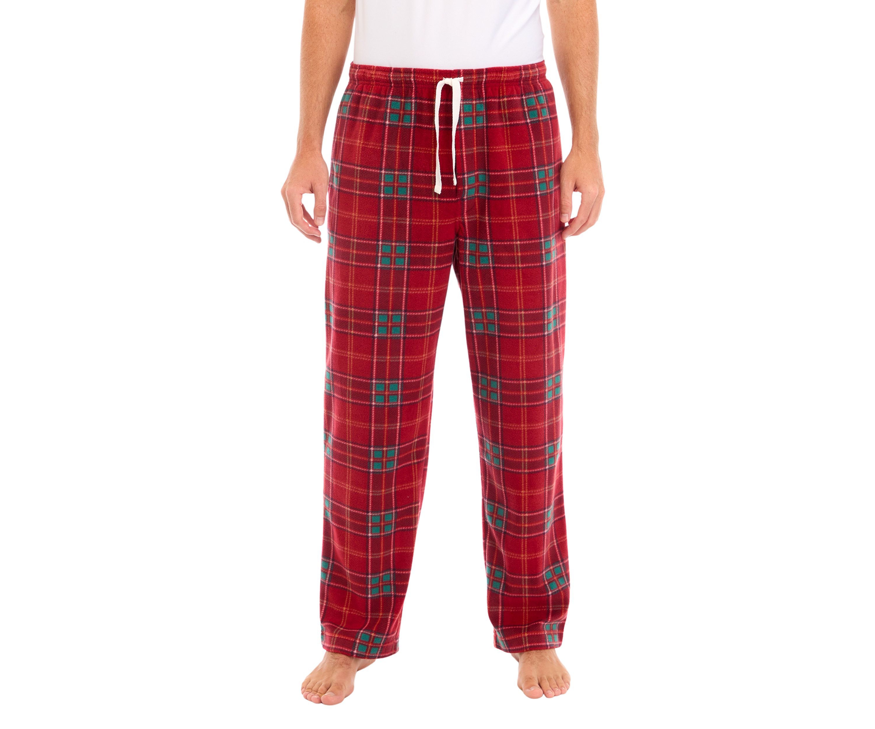 Plaid Printed Microfleece Pants
