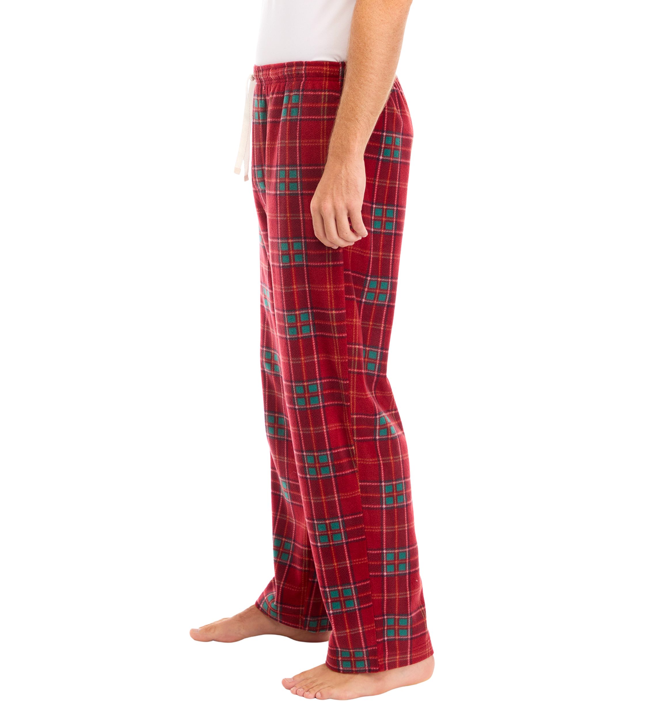 Plaid Printed Microfleece Pants