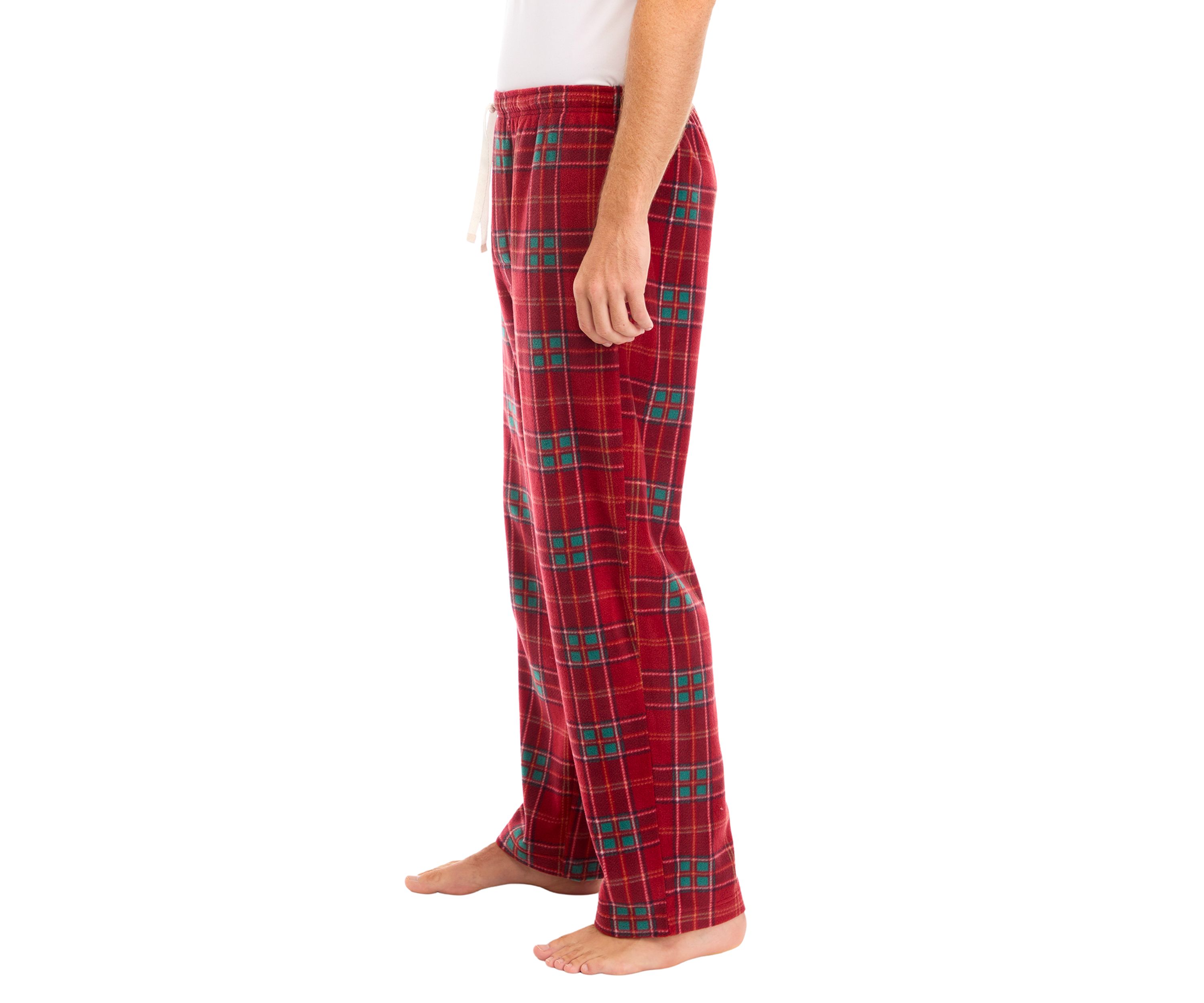 Plaid Printed Microfleece Pants