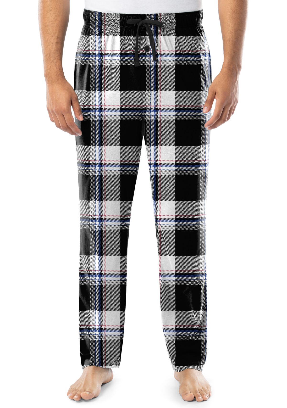Mens Jersey Plaid Sleep Pants