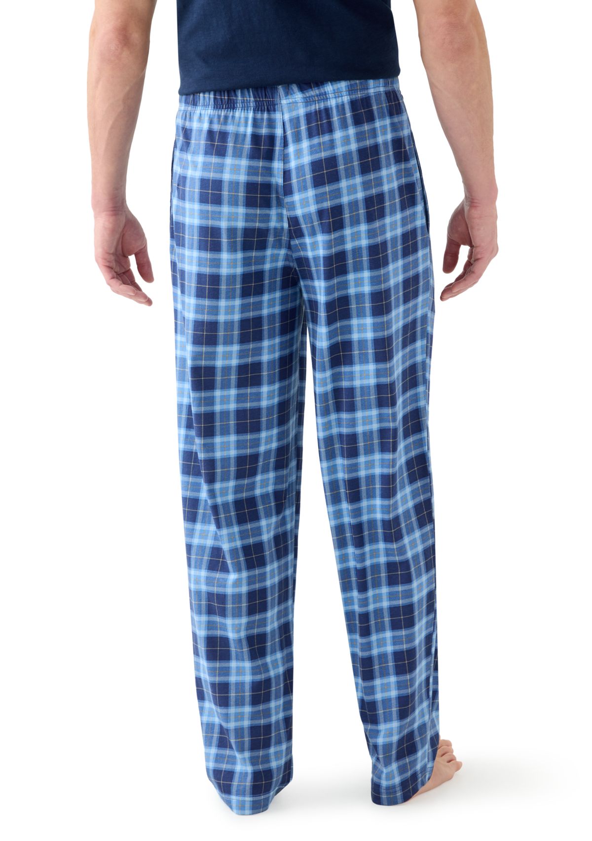 Mens Plaid Jersey Sleep Pants
