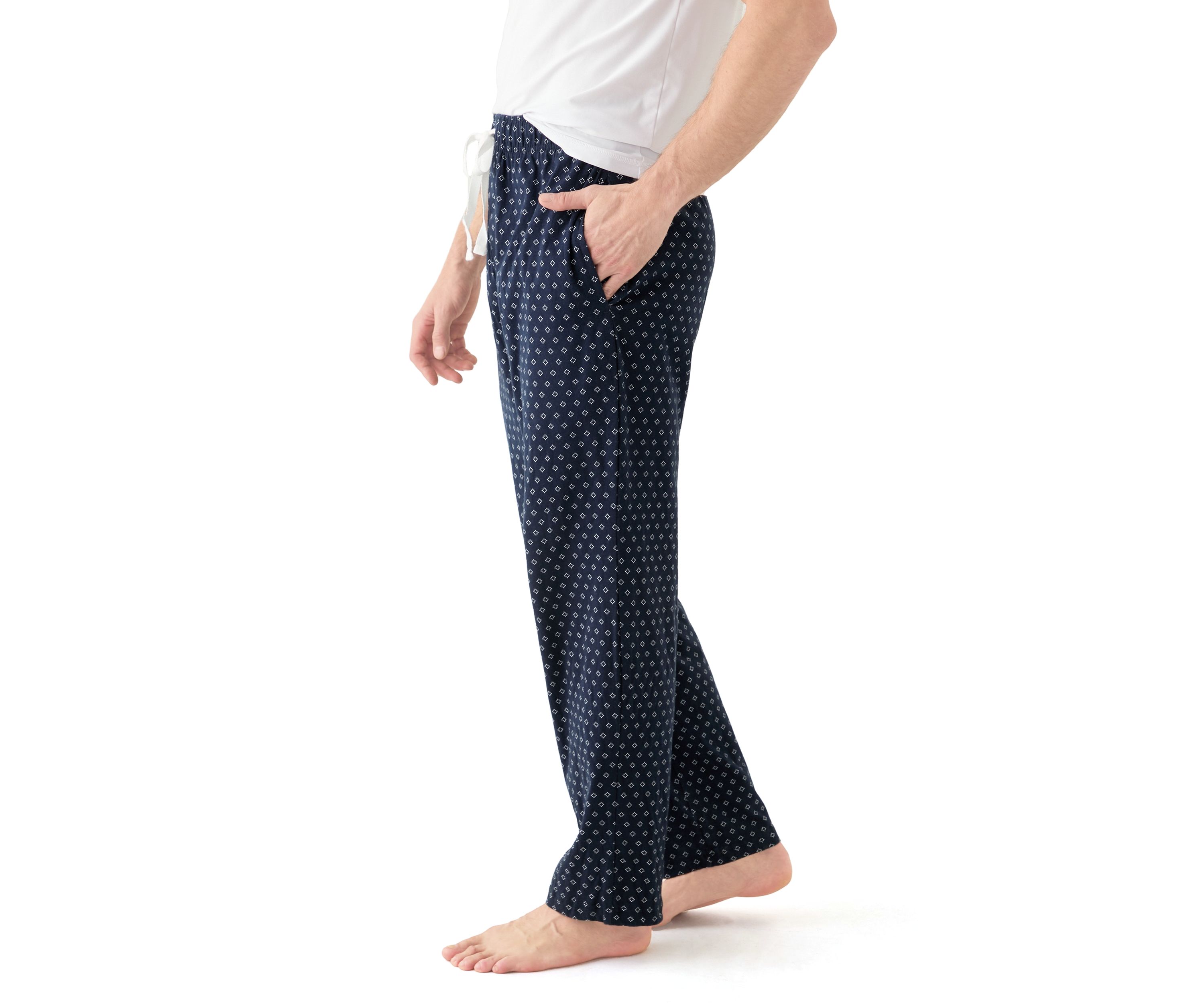 Navy Neat Printed Woven Pajama Pants