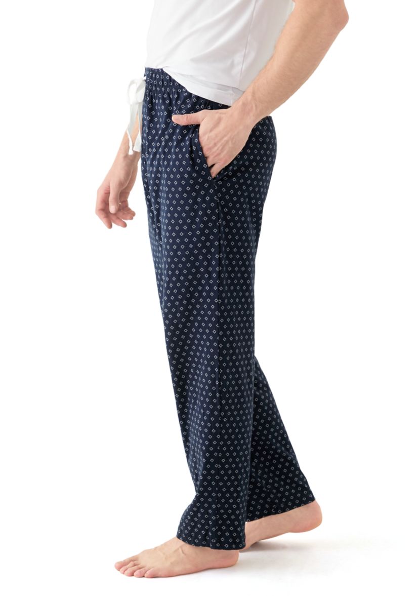 Navy Neat Printed Woven Pajama Pants