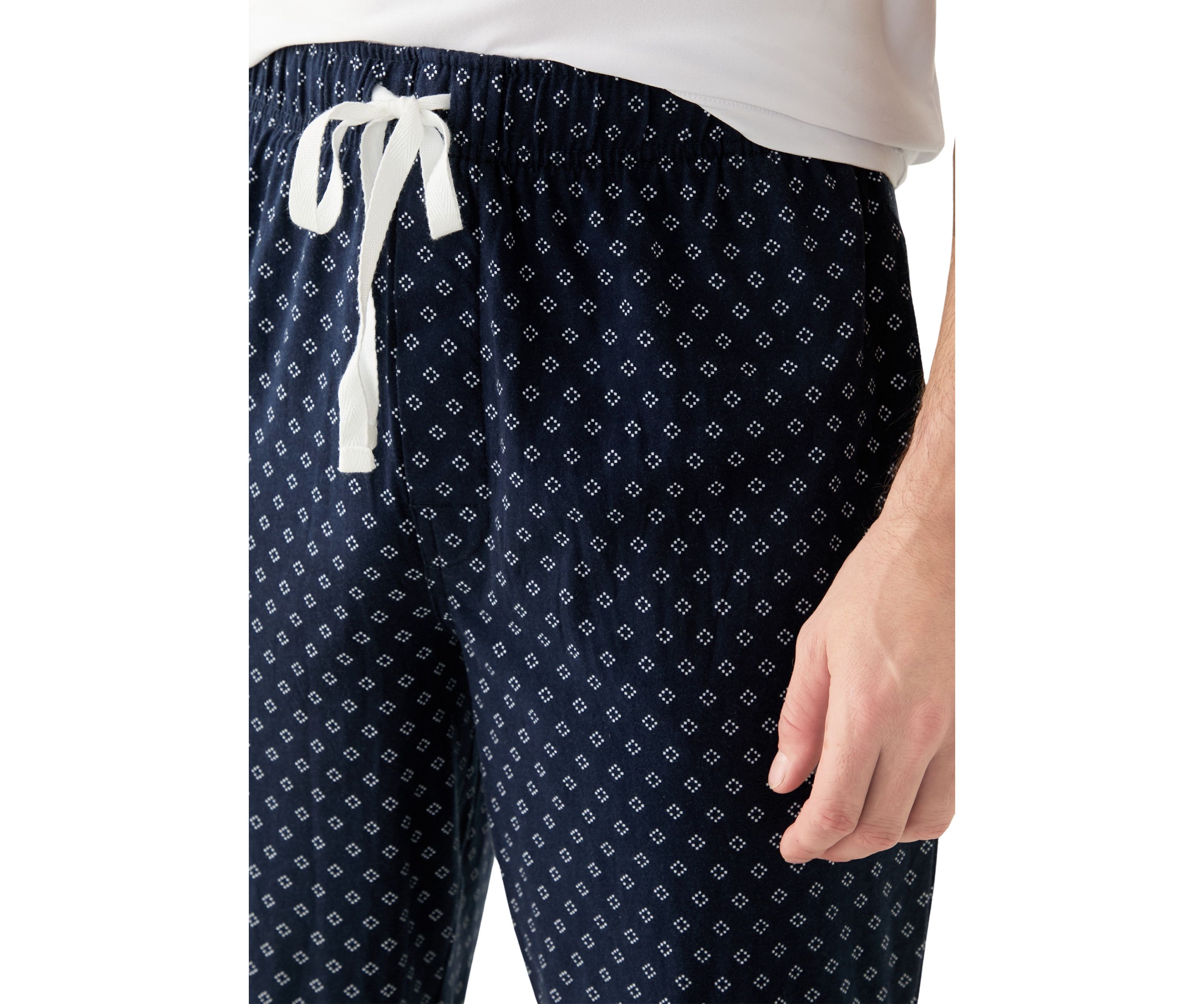 Navy Neat Printed Woven Pajama Pants