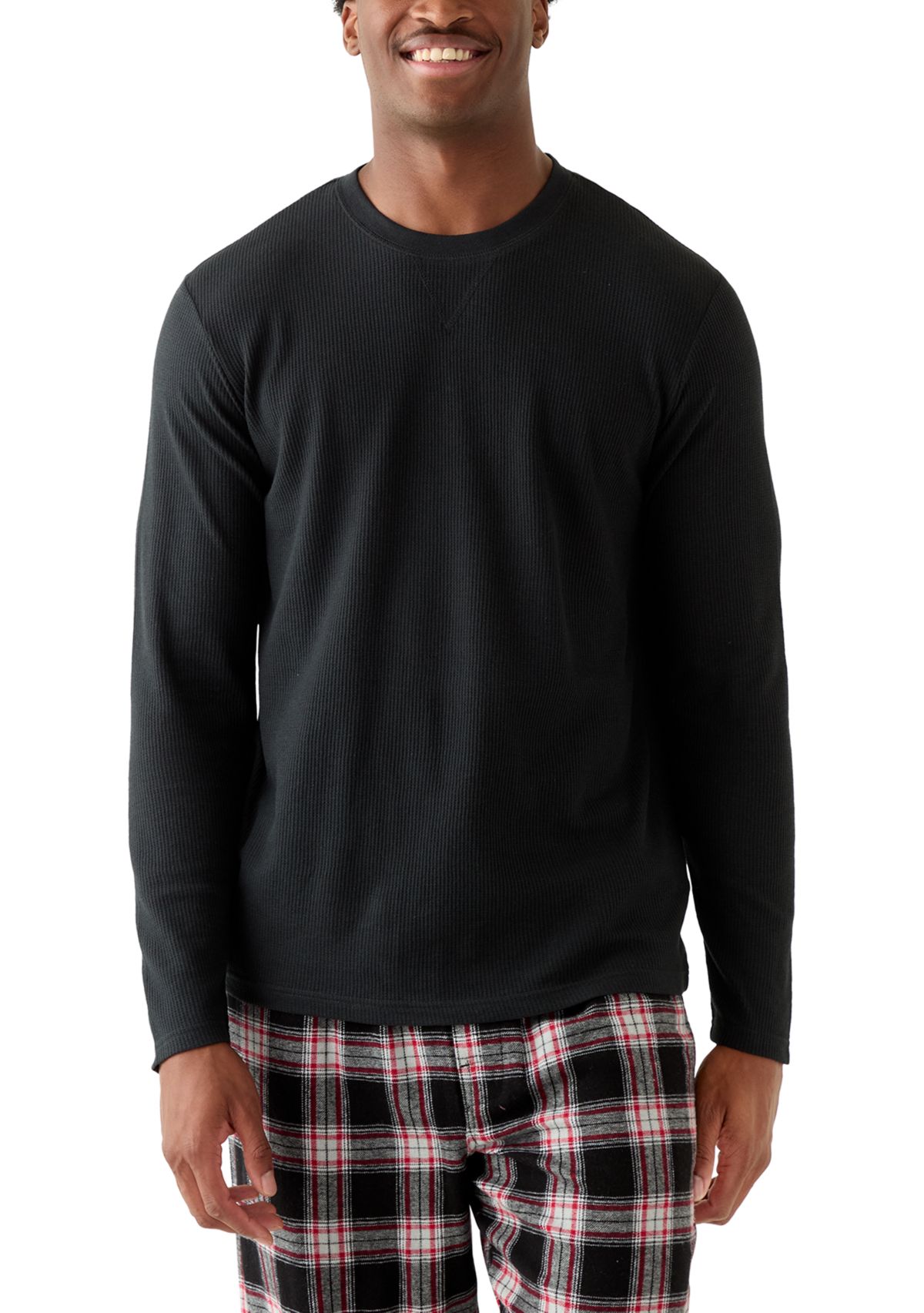Mens Waffle Crewneck