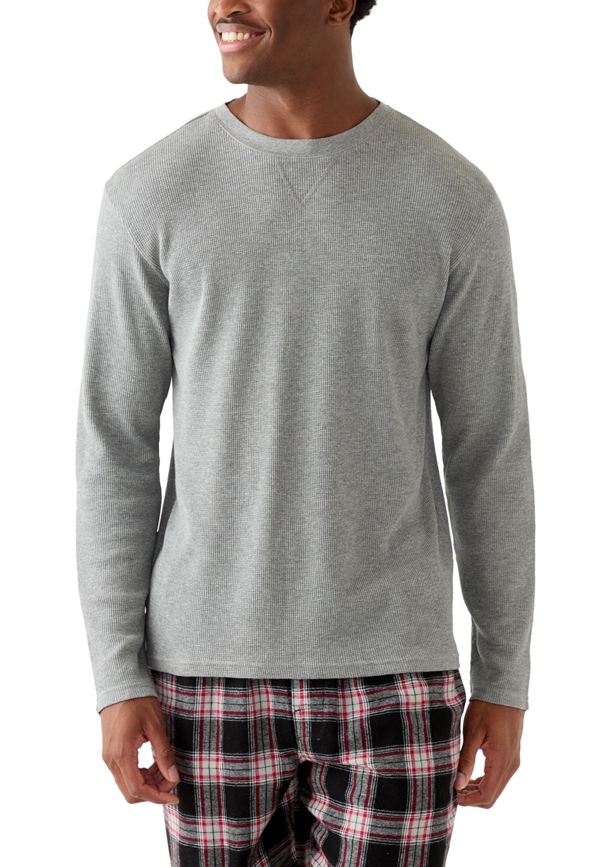 Mens Waffle Crewneck