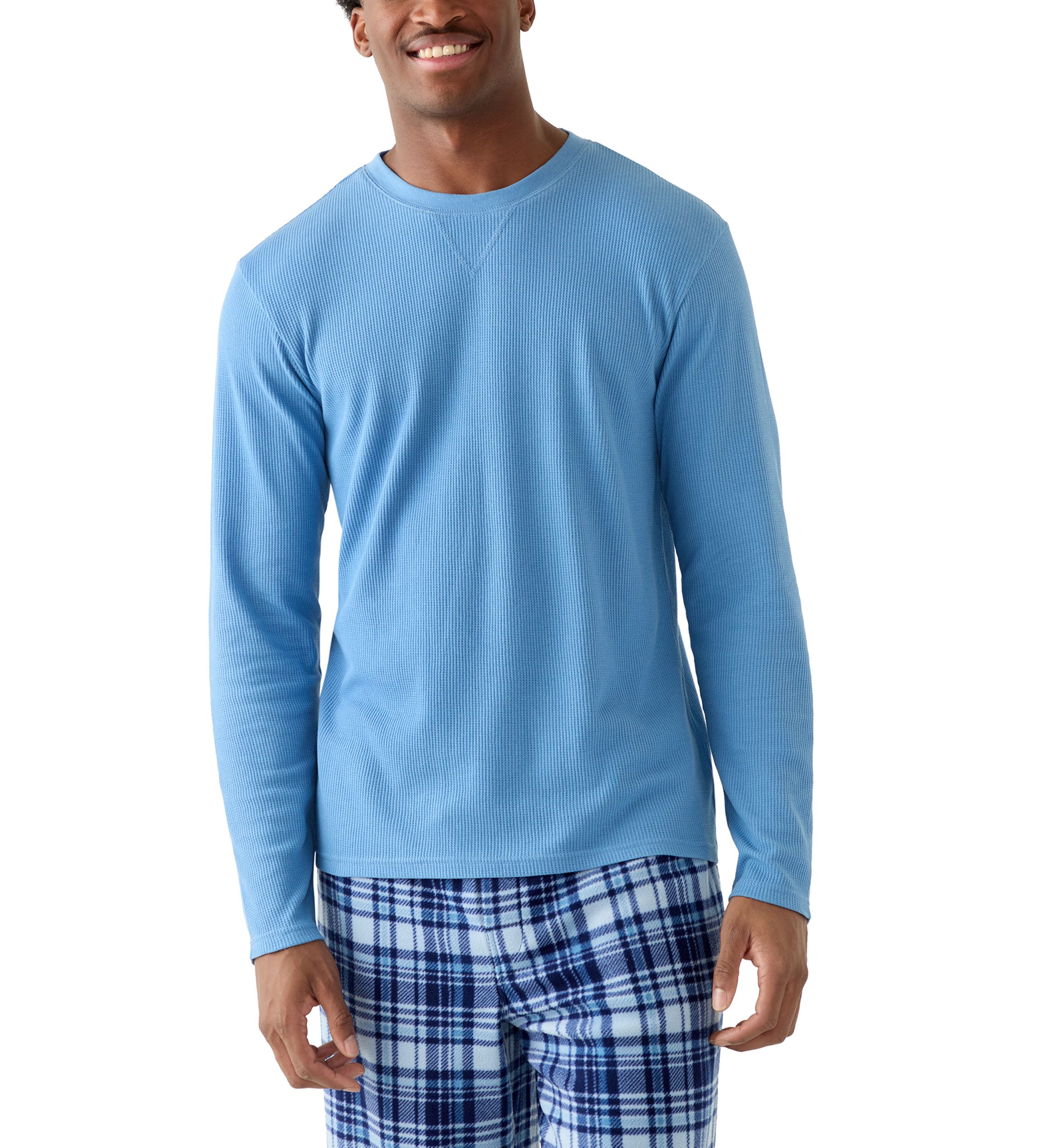 Mens Waffle Crew Neck