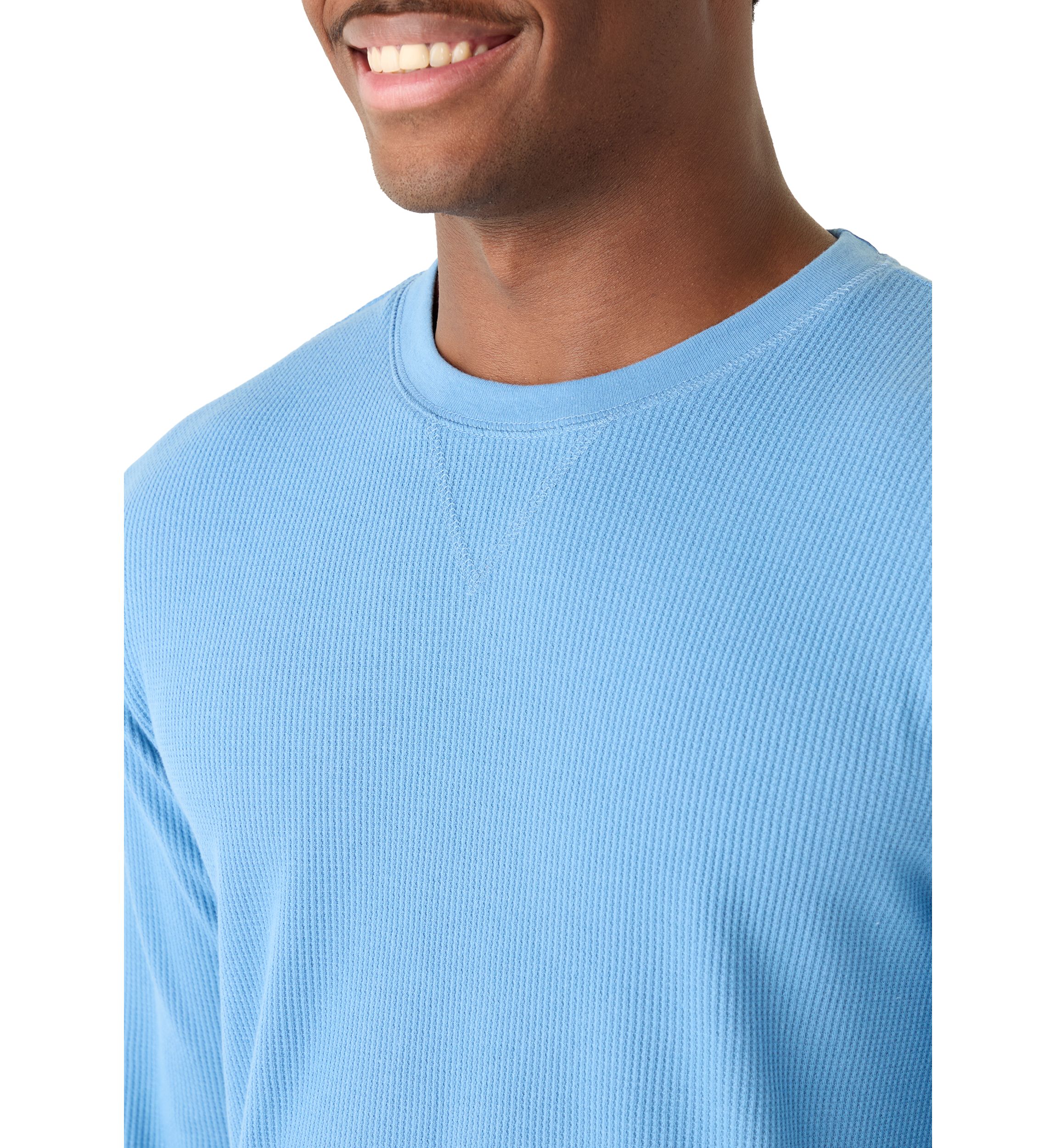 Mens Waffle Crew Neck