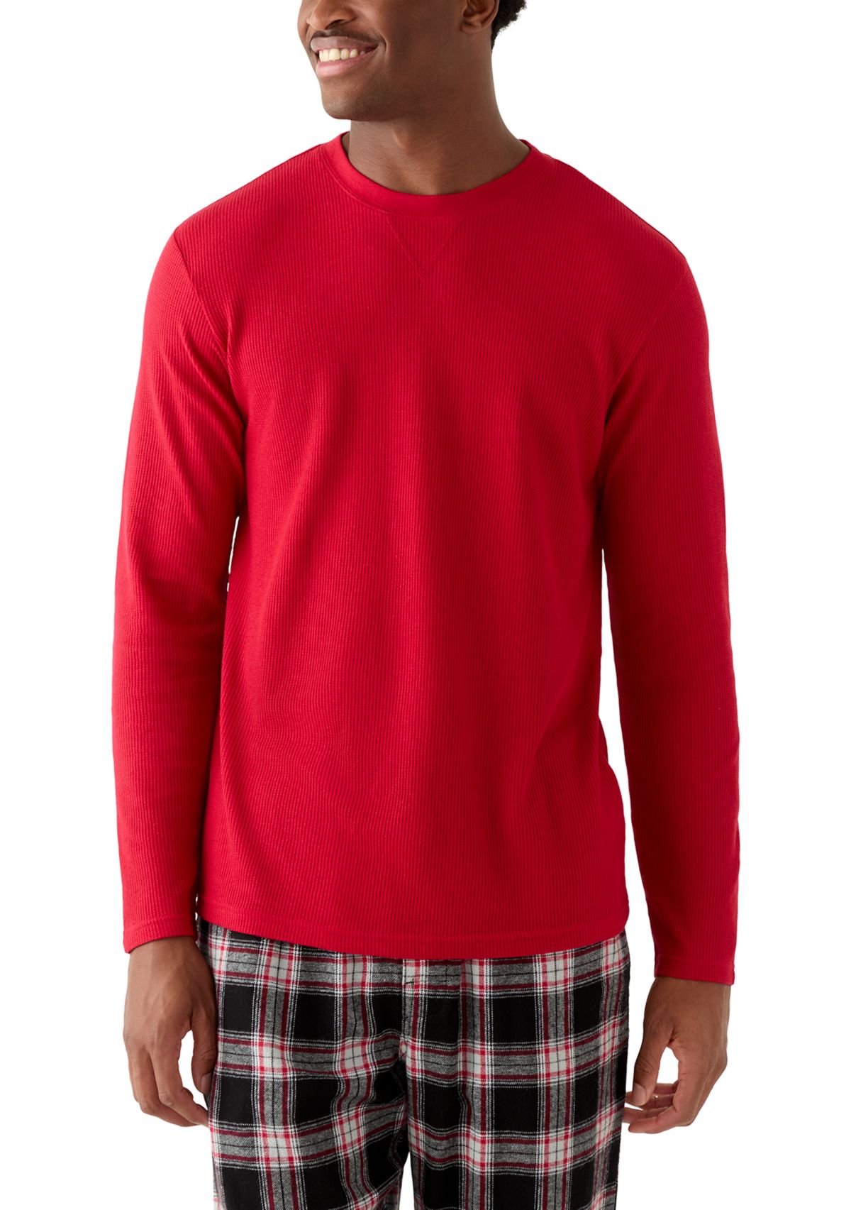 Mens Waffle Crewneck