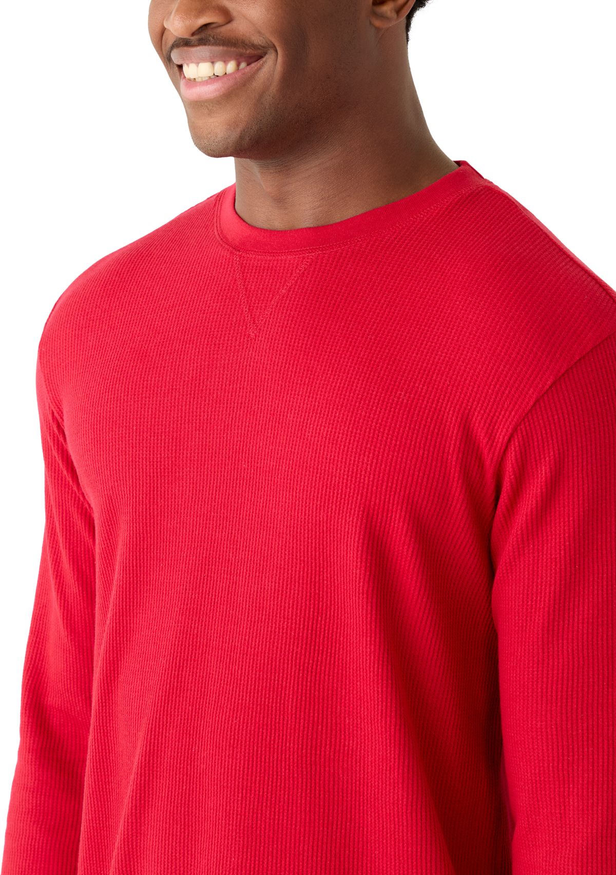 Mens Waffle Crewneck