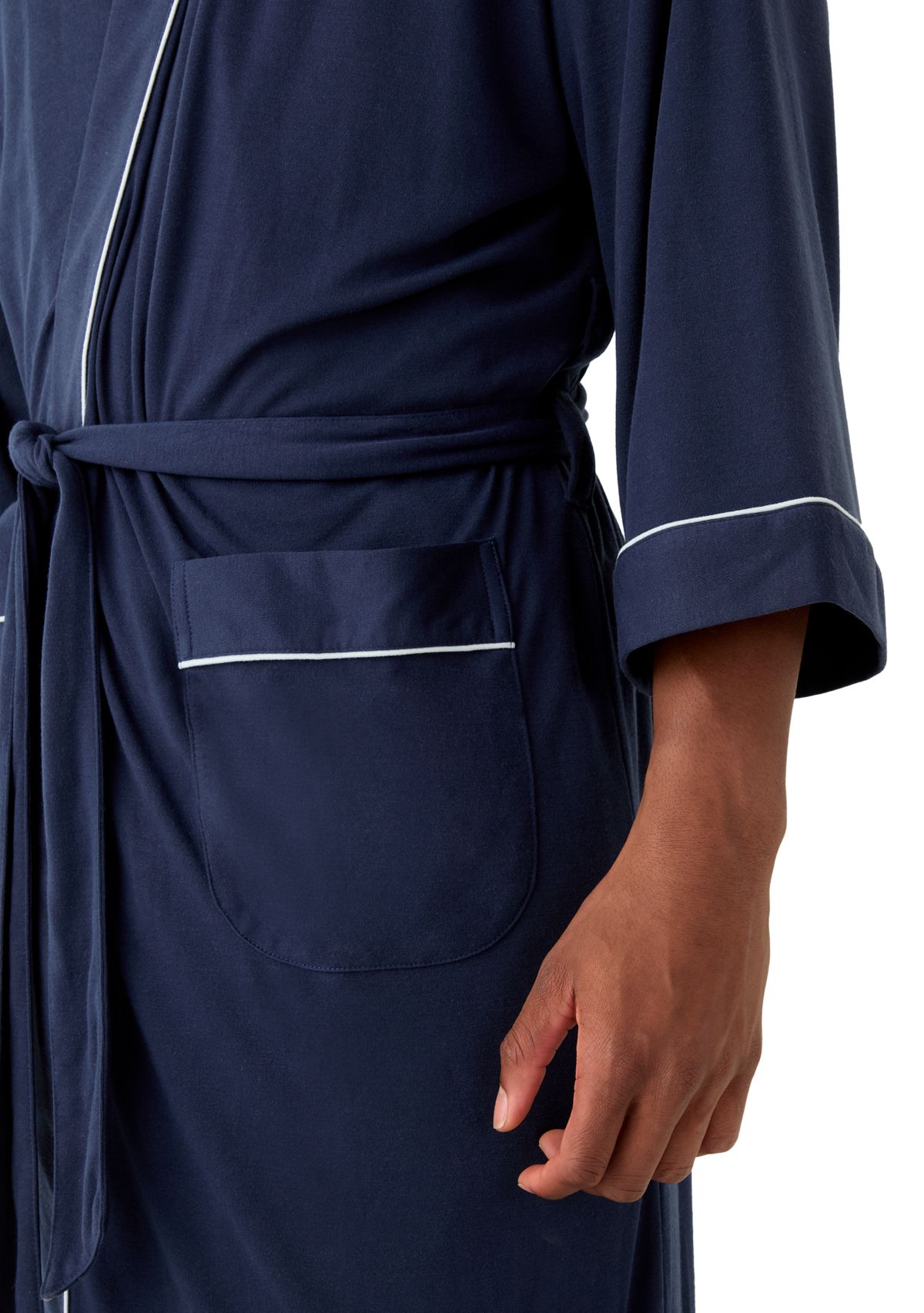 Mens Interlock Kimono Knit Robe