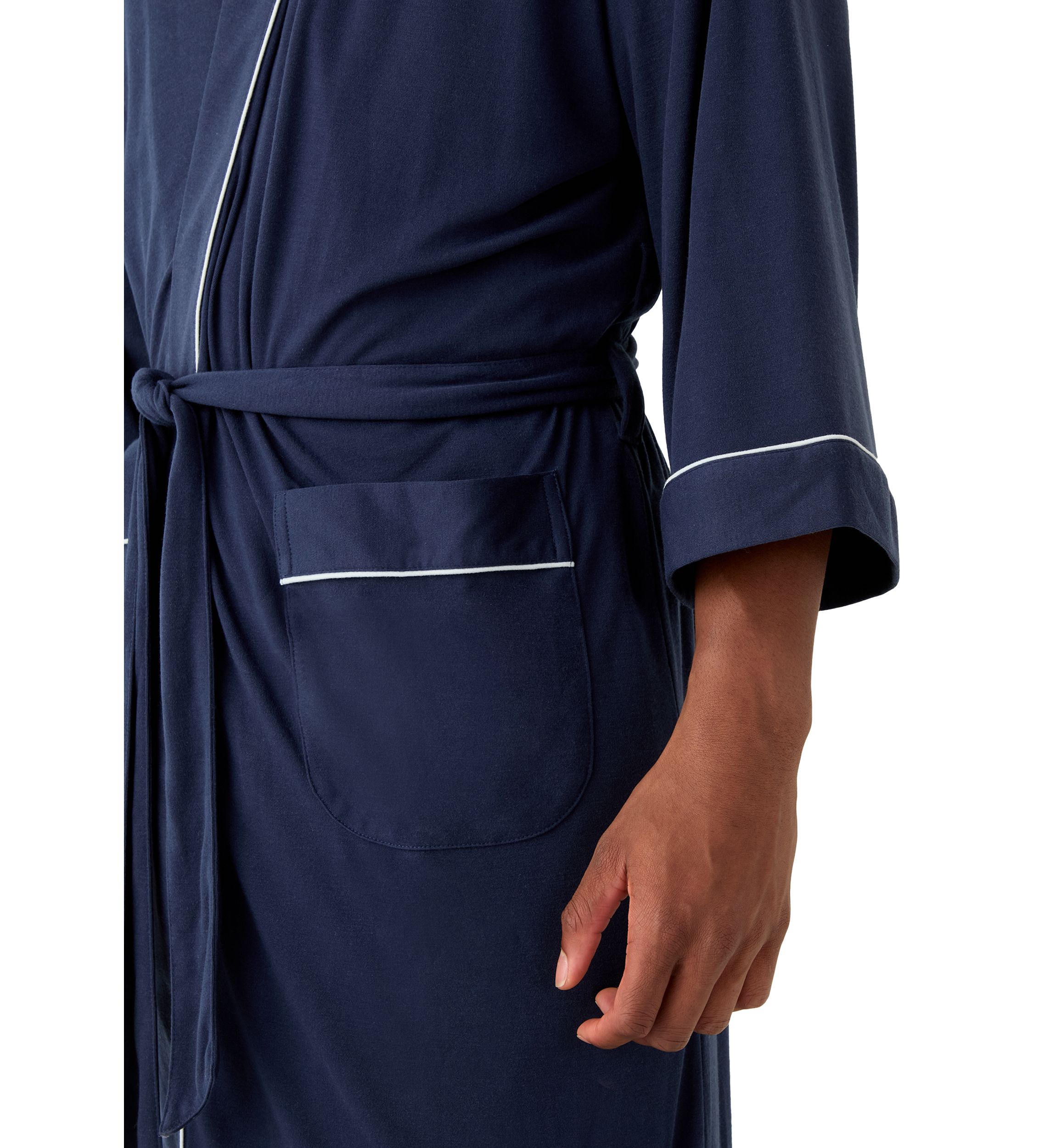 Mens Interlock Kimono Knit Robe