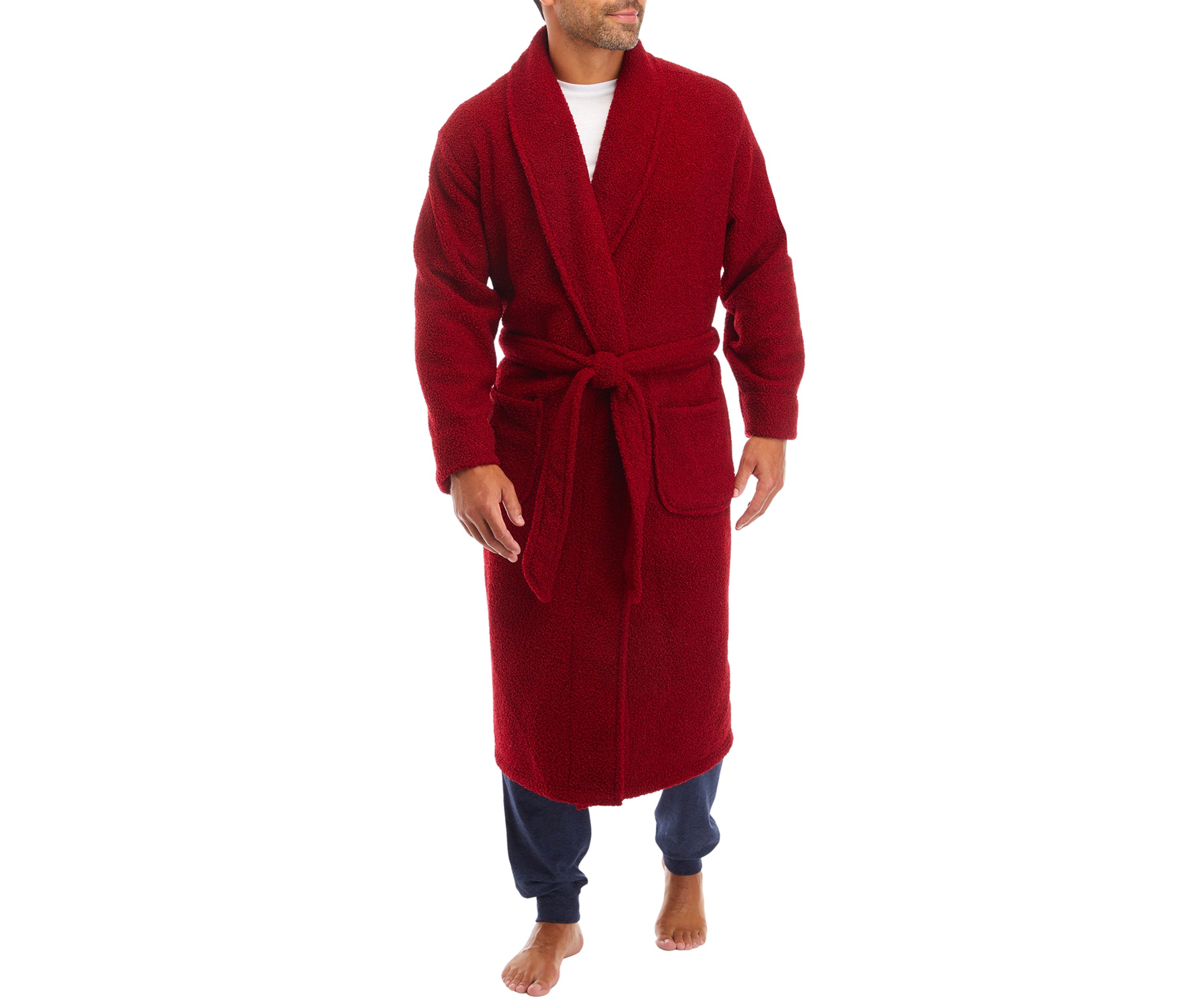 Red Bouclé Robe