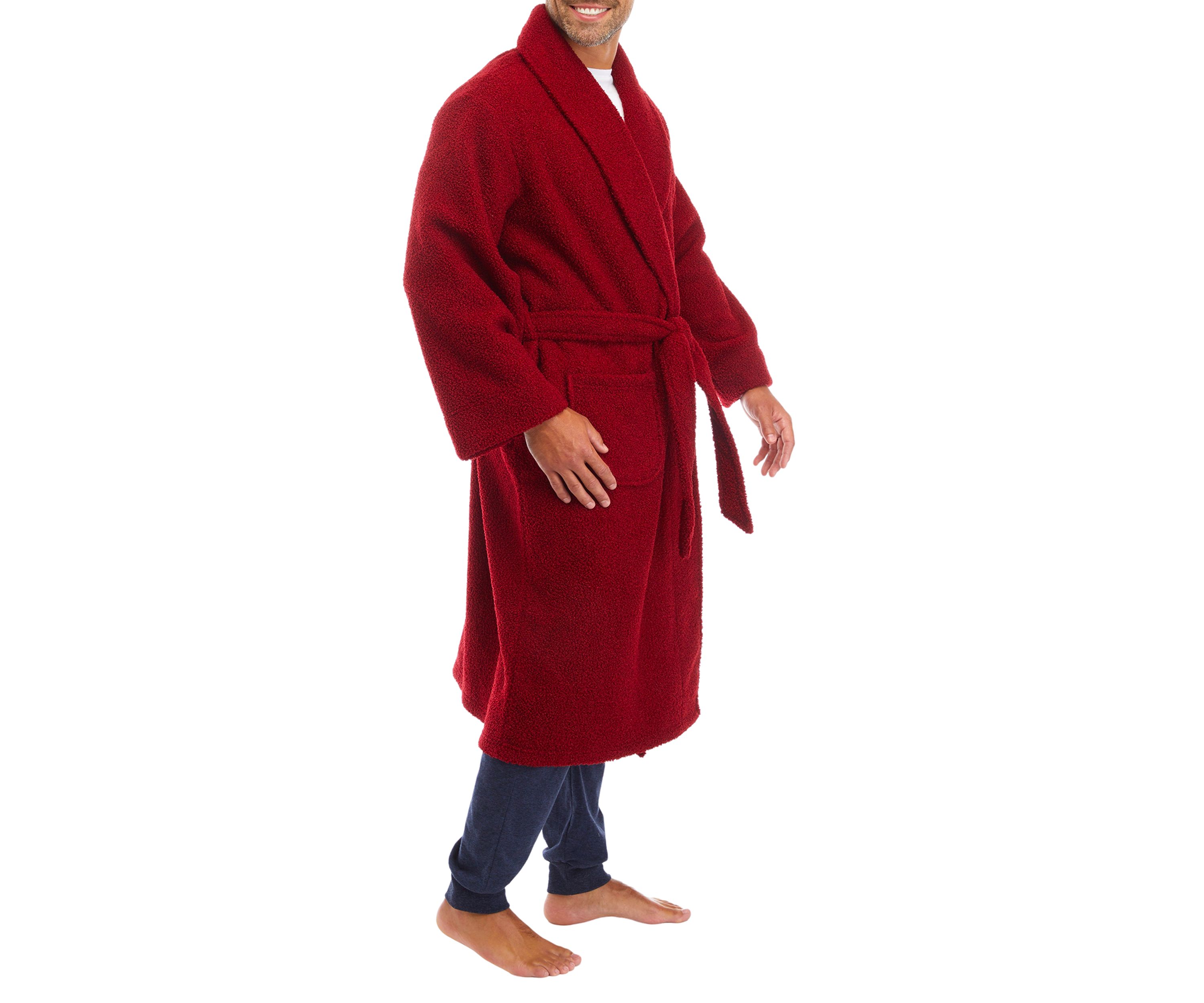 Red Bouclé Robe