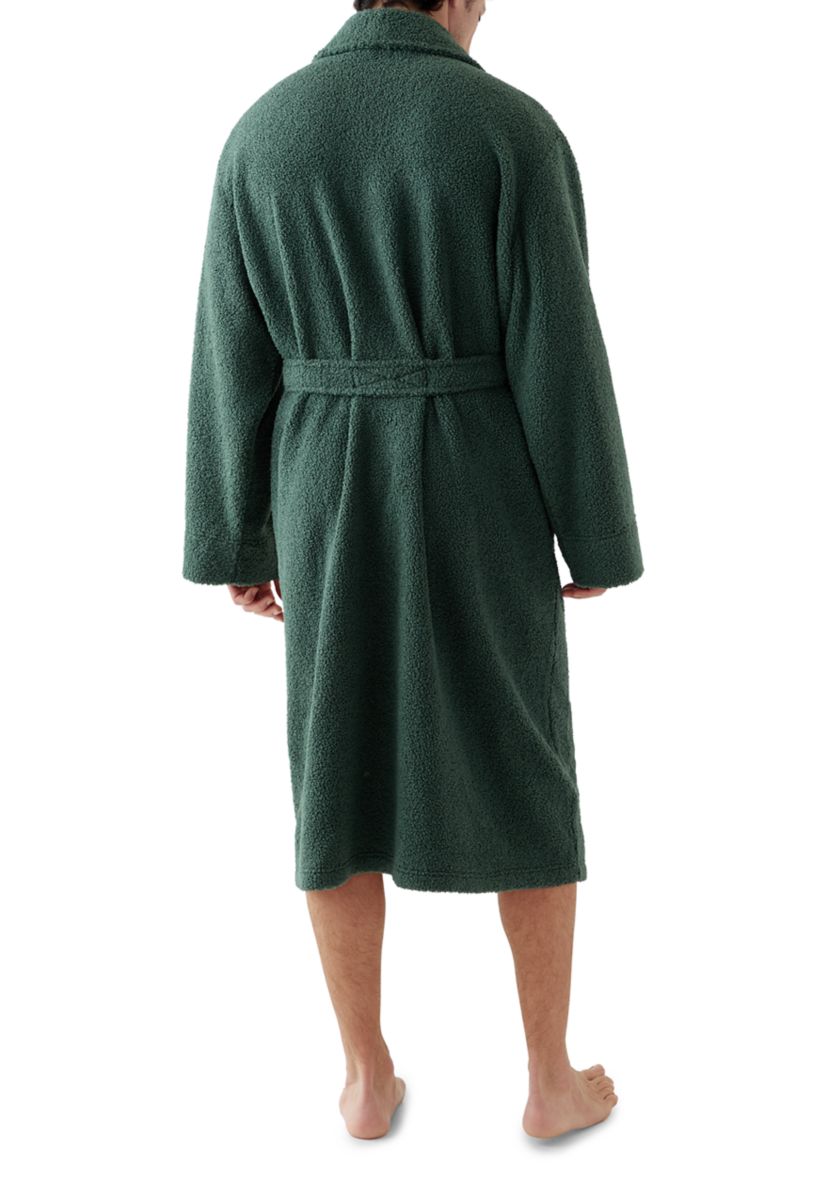 Mens Bouclé Fleece Shawl Robe