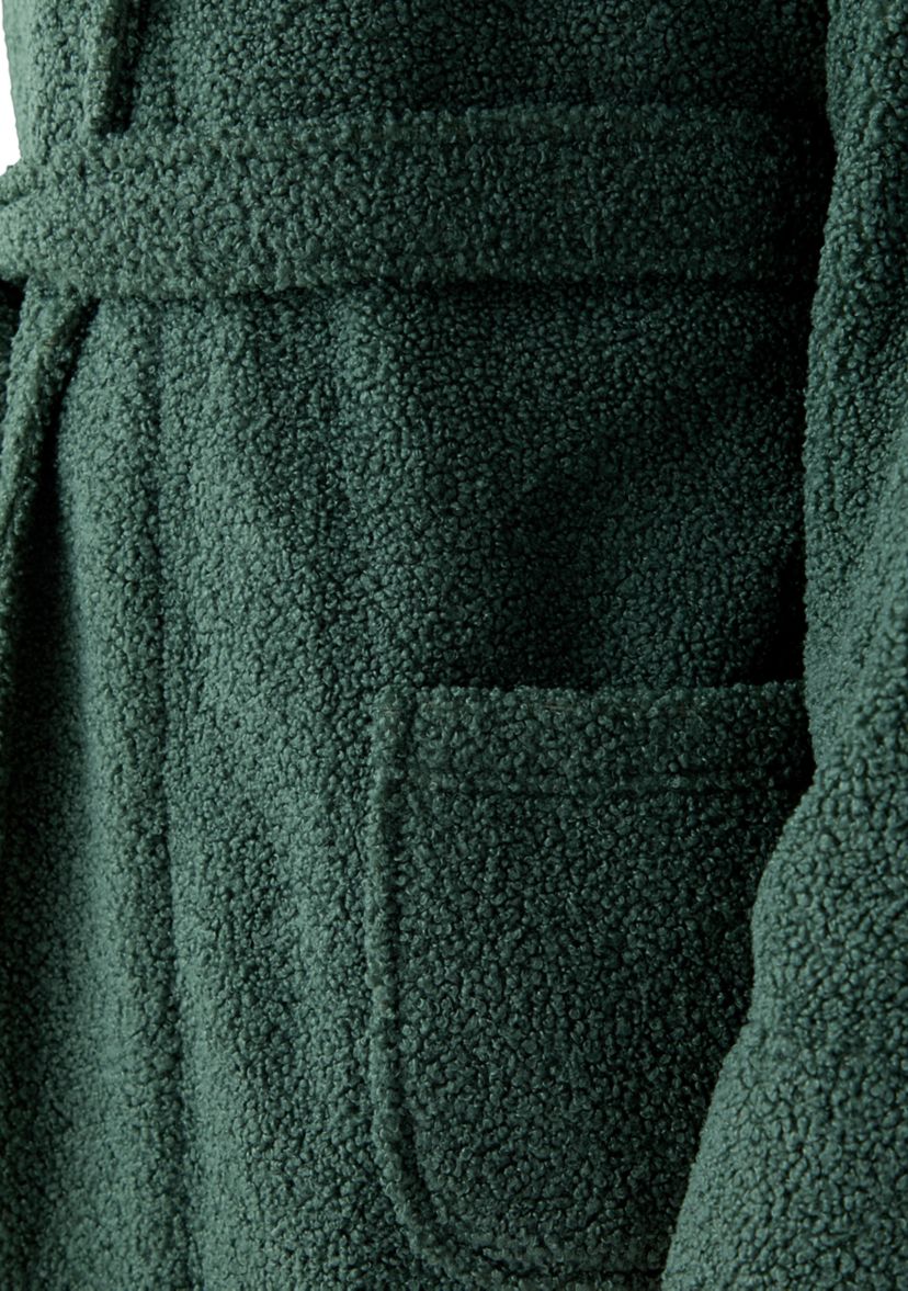 Mens Bouclé Fleece Shawl Robe