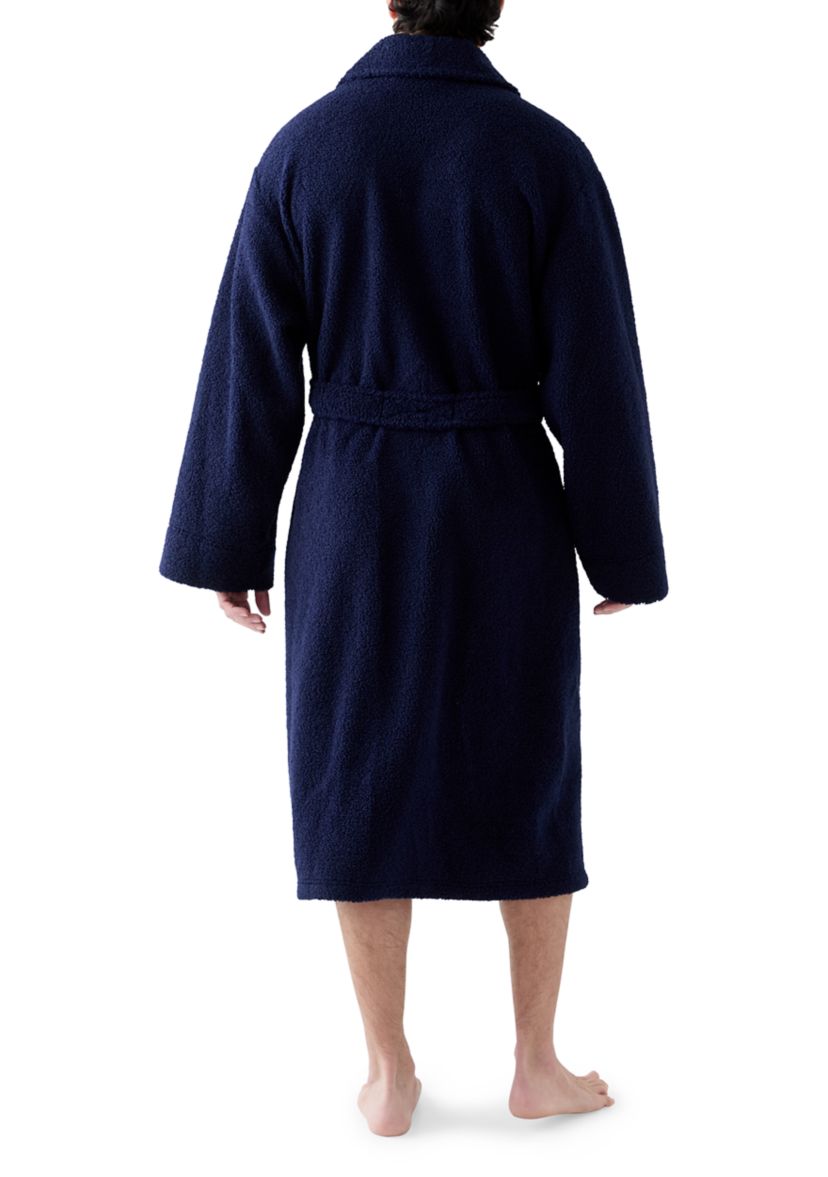 Mens Bouclé Fleece Shawl Robe