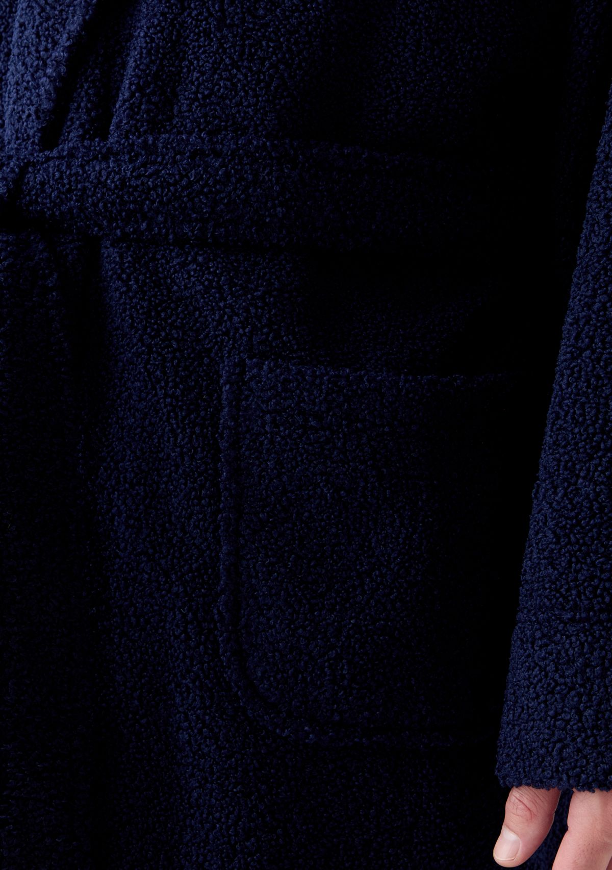 Mens Bouclé Fleece Shawl Robe
