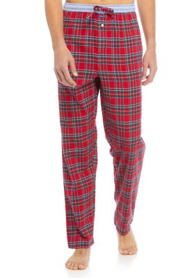 flannel print pants