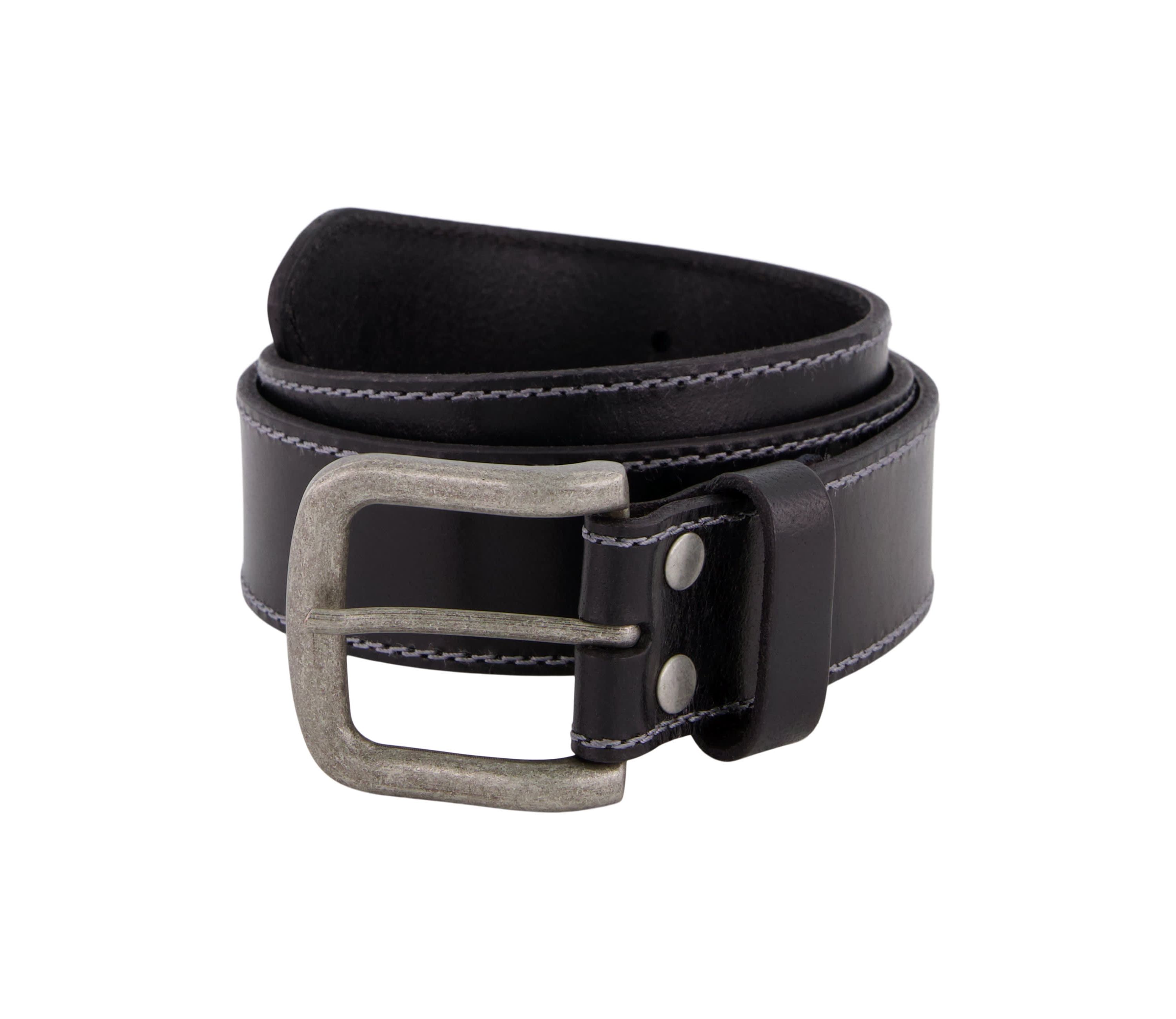 Mens 38 Millimeter Double Edge Leather Belt